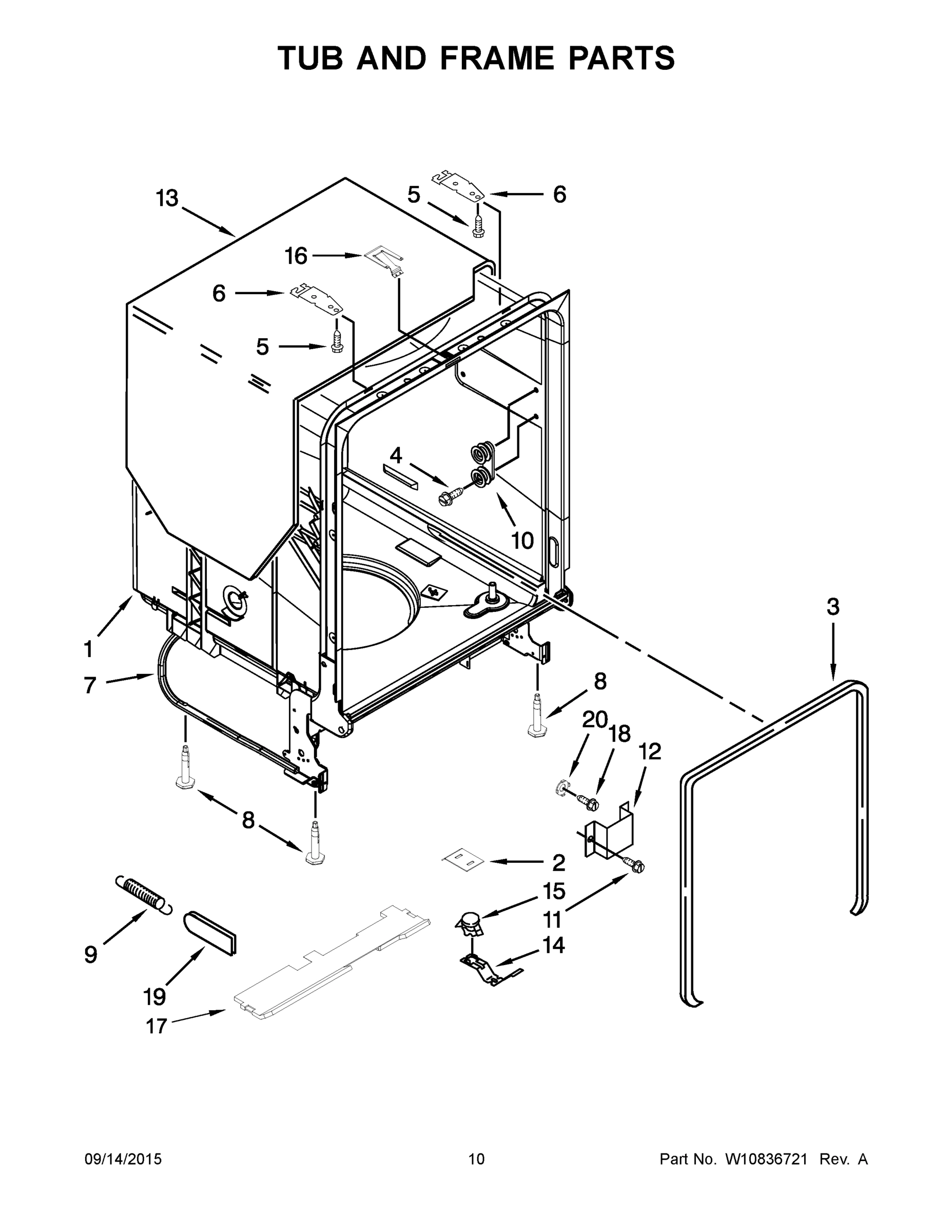 06 - TUB AND FRAME PARTS
