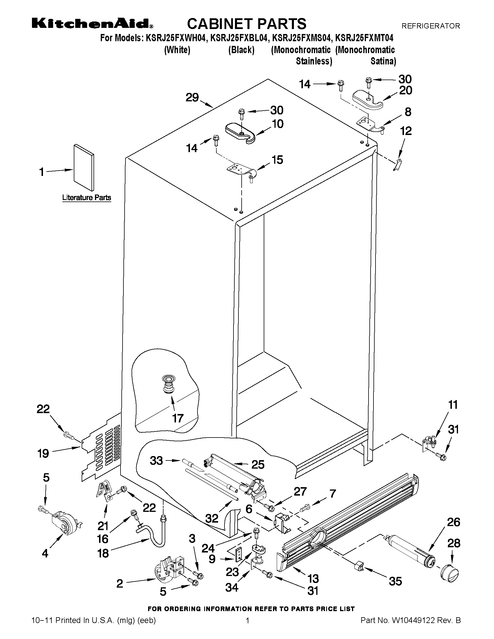 01 - CABINET PARTS