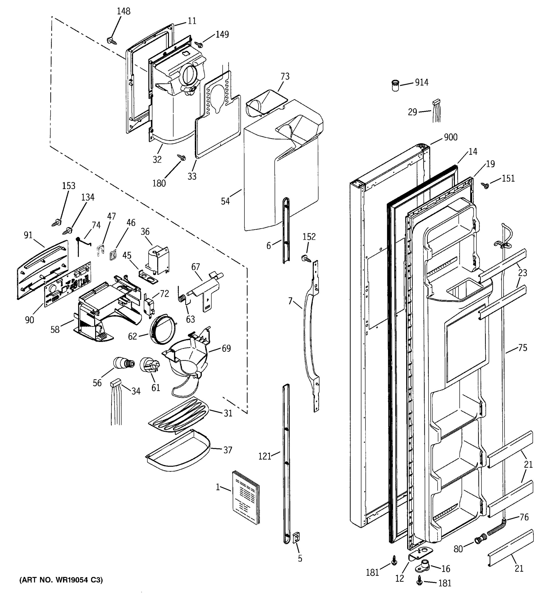 FREEZER DOOR