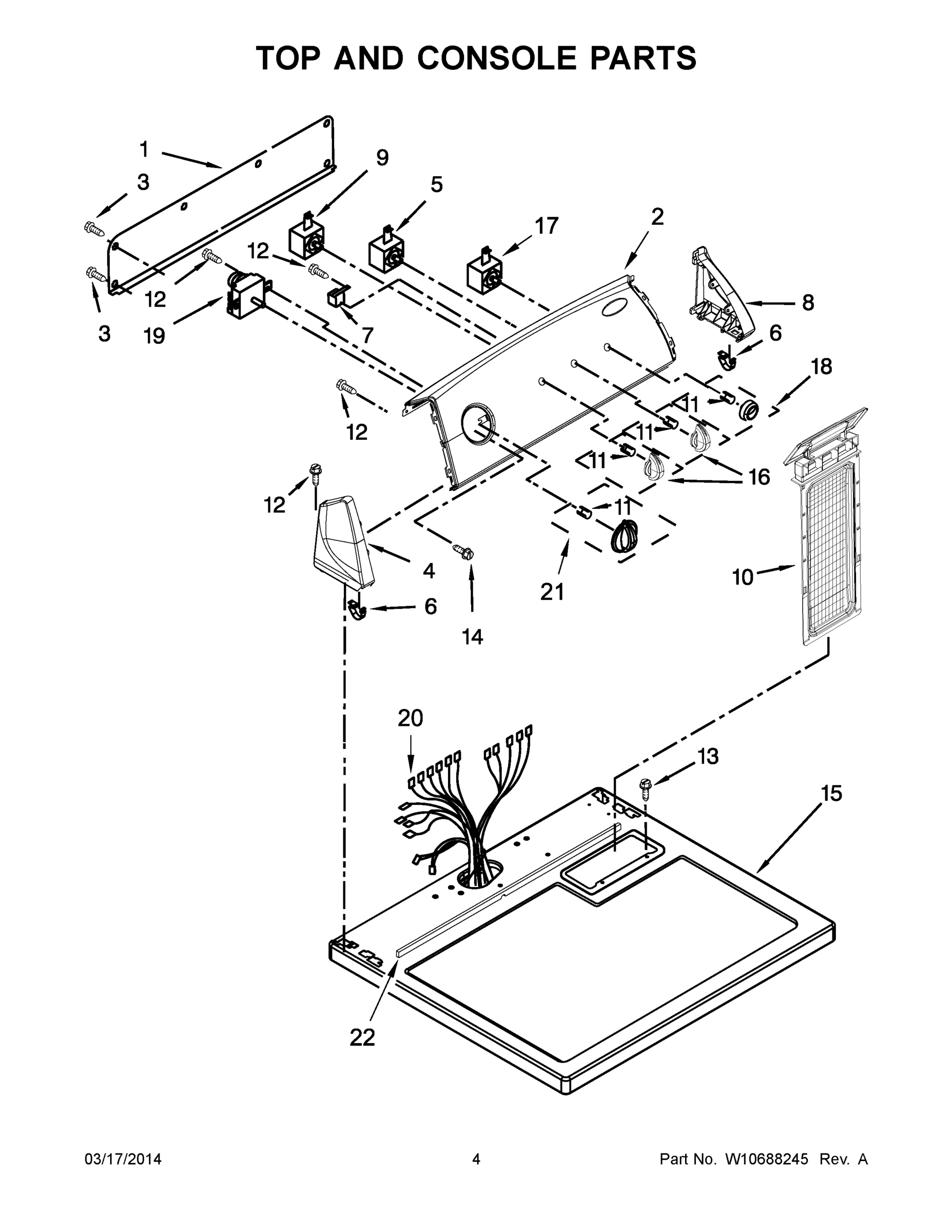 03 - TOP AND CONSOLE PARTS