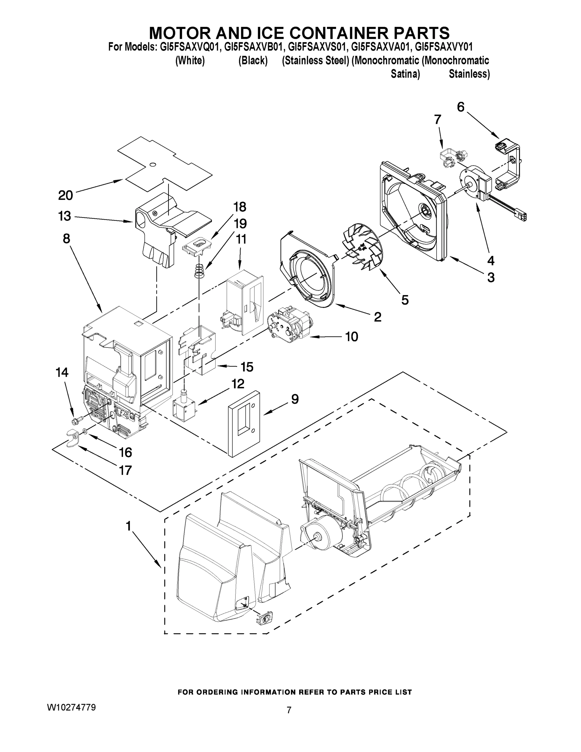 04 - MOTOR AND ICE CONTAINER PARTS