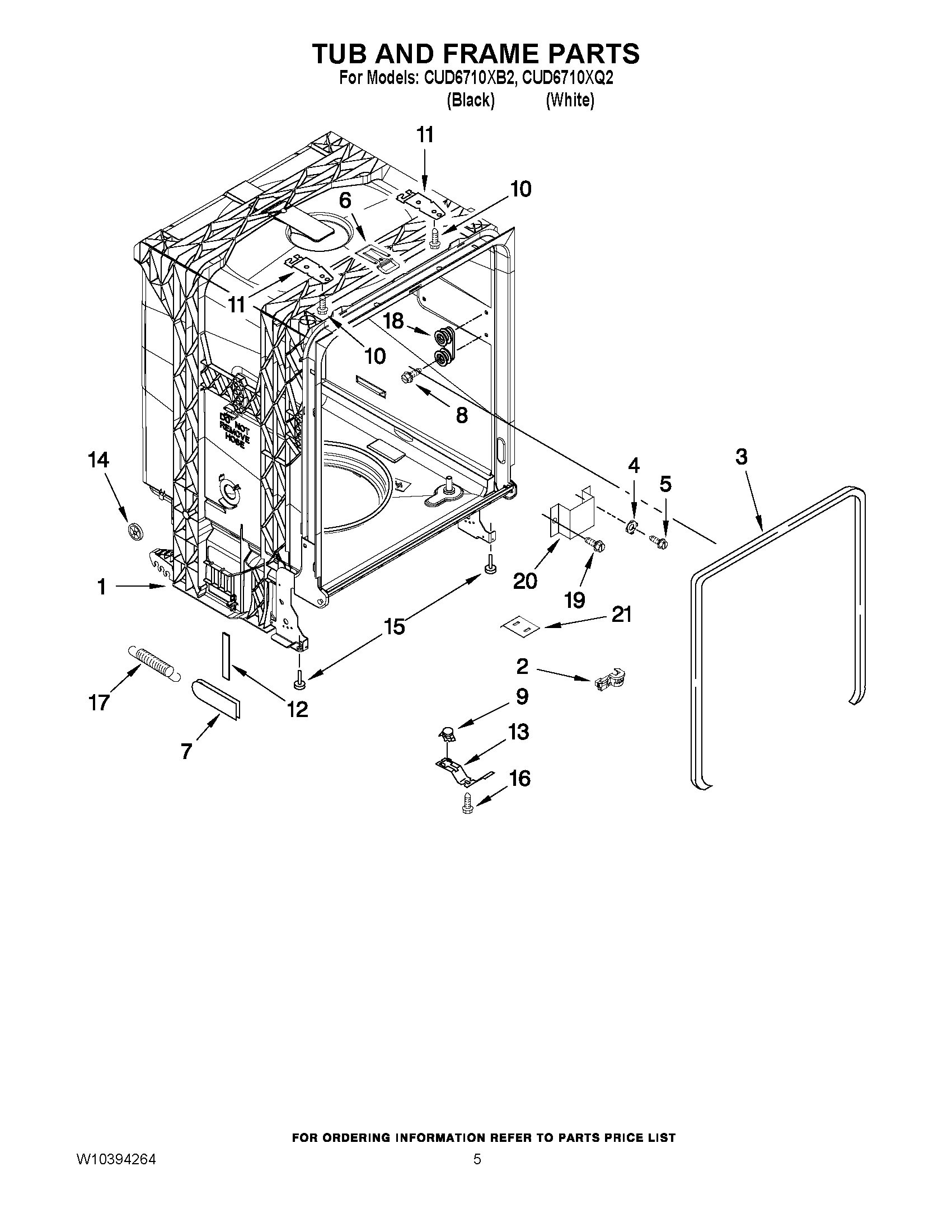 05 - TUB AND FRAME PARTS