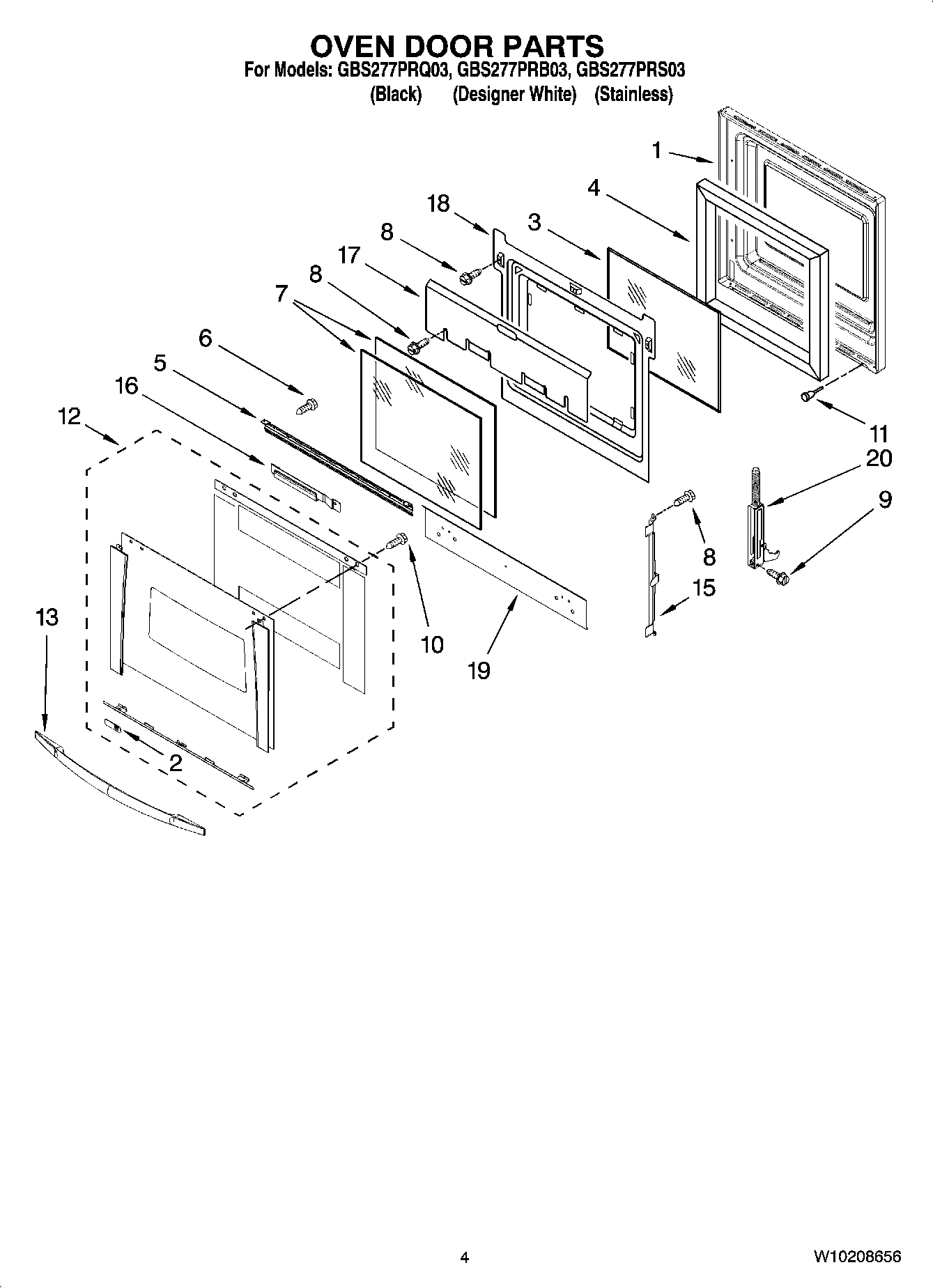 03 - OVEN DOOR PARTS