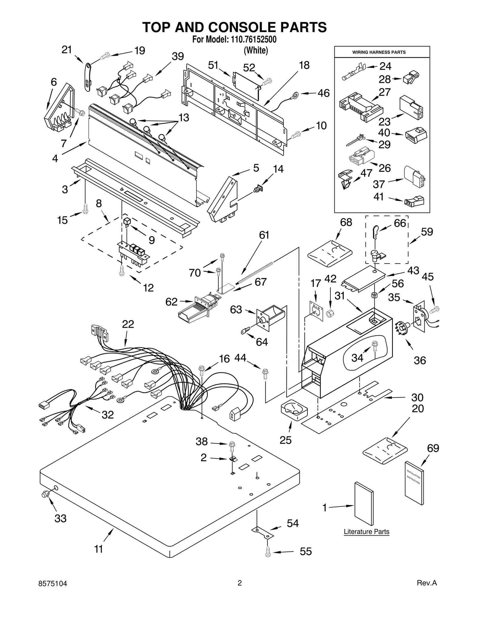 TOP AND CONSOLE PARTS