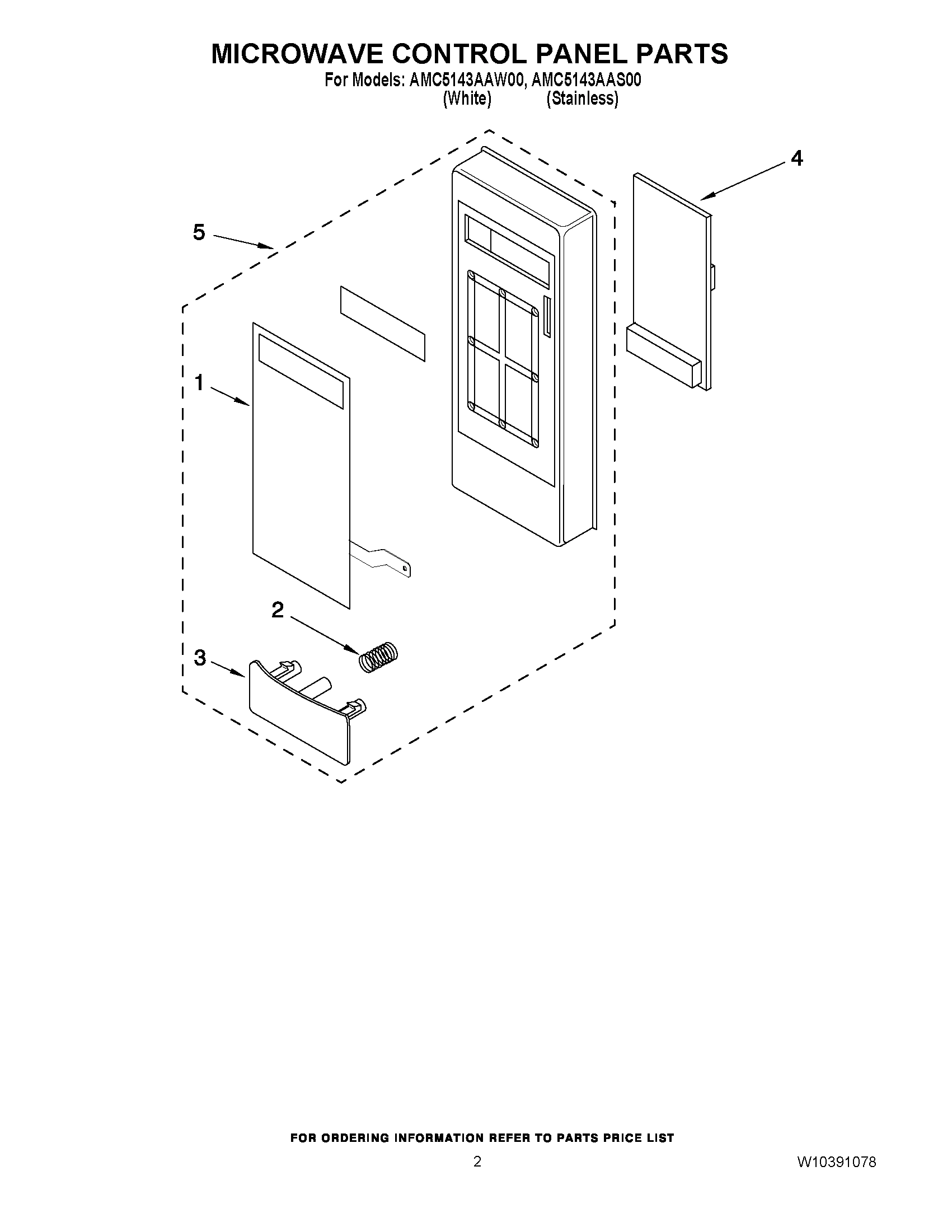 02 - MICROWAVE CONTROL PANEL PARTS