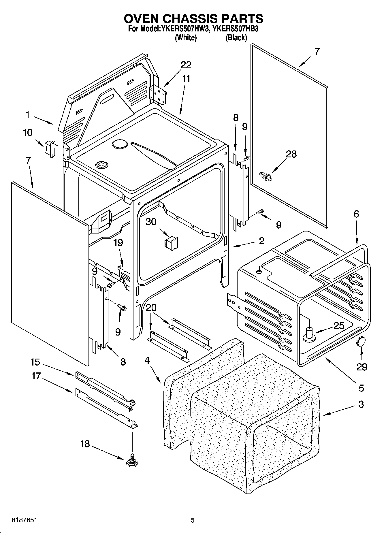 04 - OVEN CHASSIS PARTS