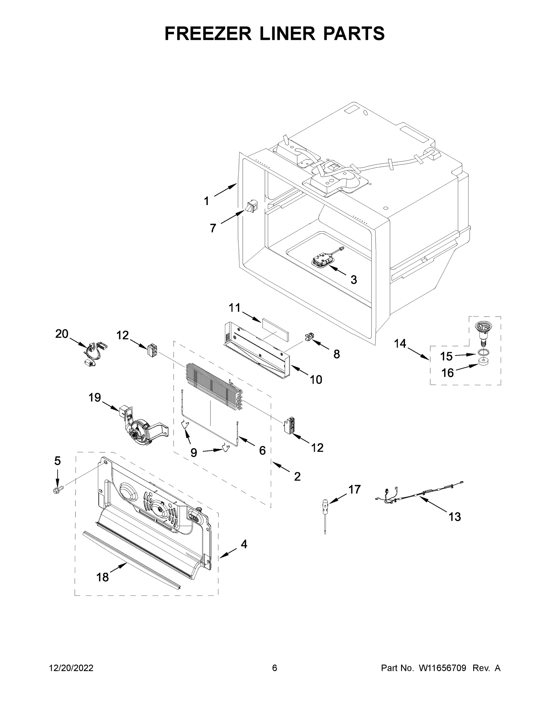 04 - FREEZER LINER PARTS