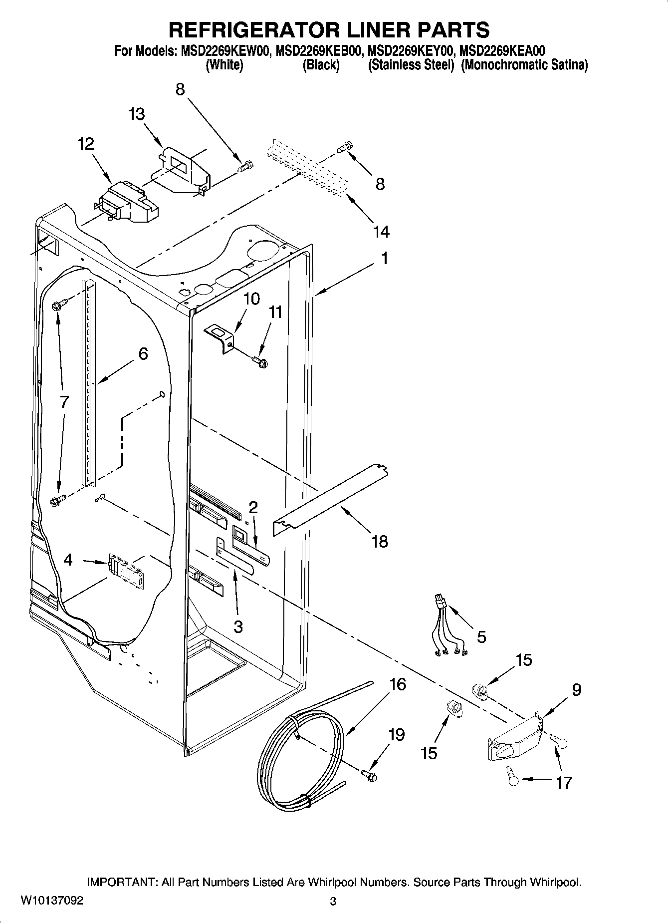 02 - REFRIGERATOR LINER PARTS