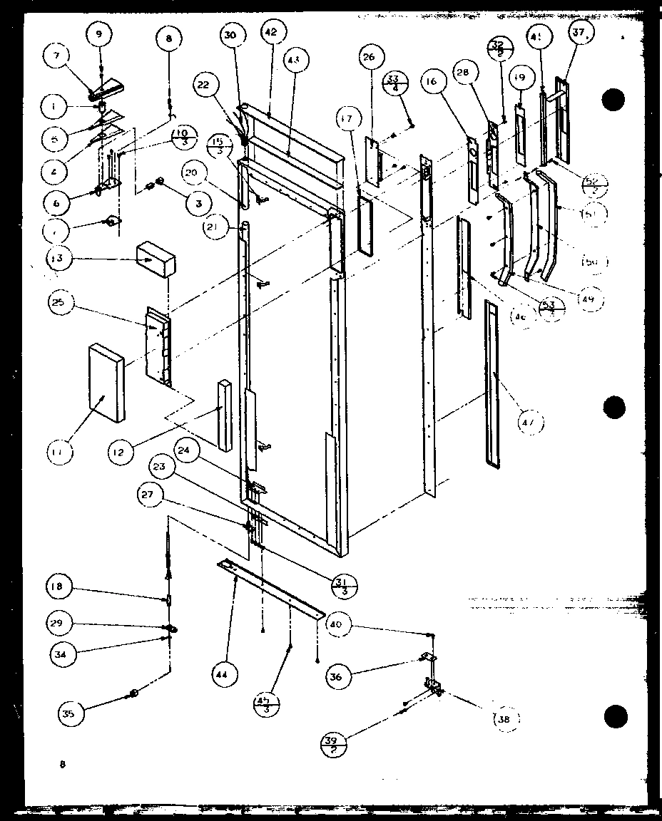 13 - REF HINGE AND TRIM PARTS