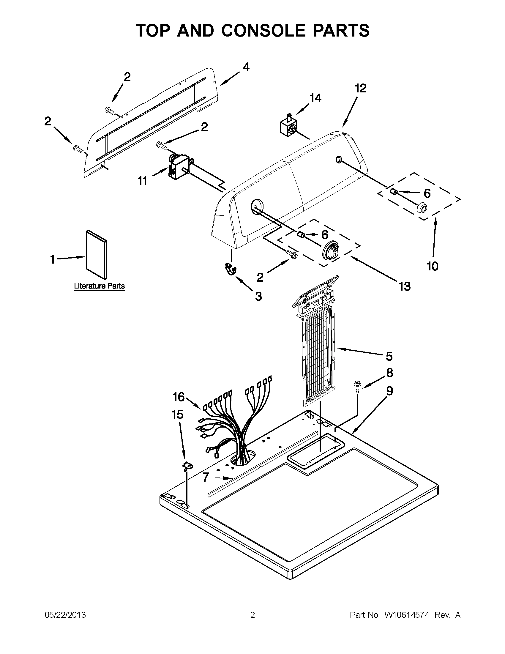 01 - TOP AND CONSOLE PARTS