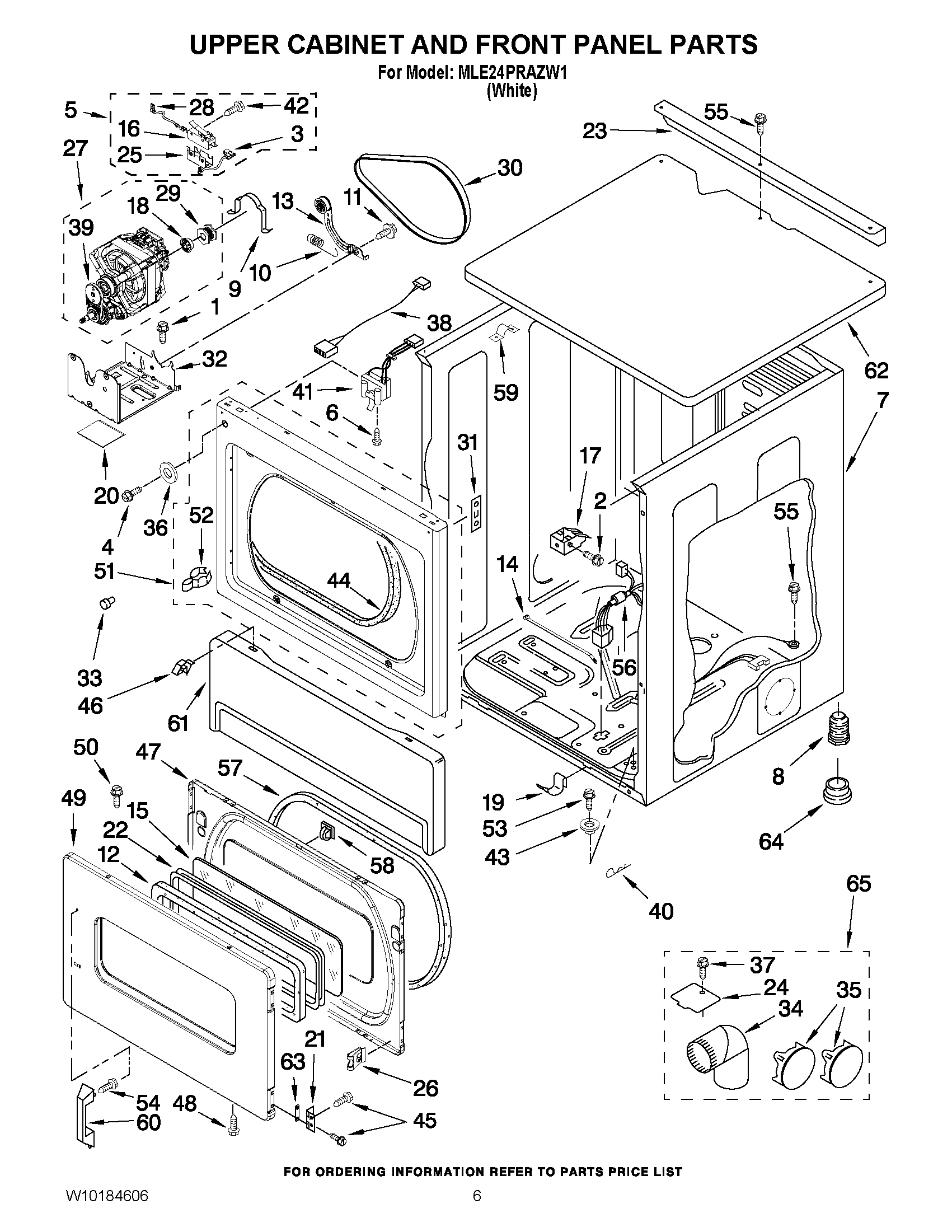 03 - UPPER CABINET AND FRONT PANEL PARTS