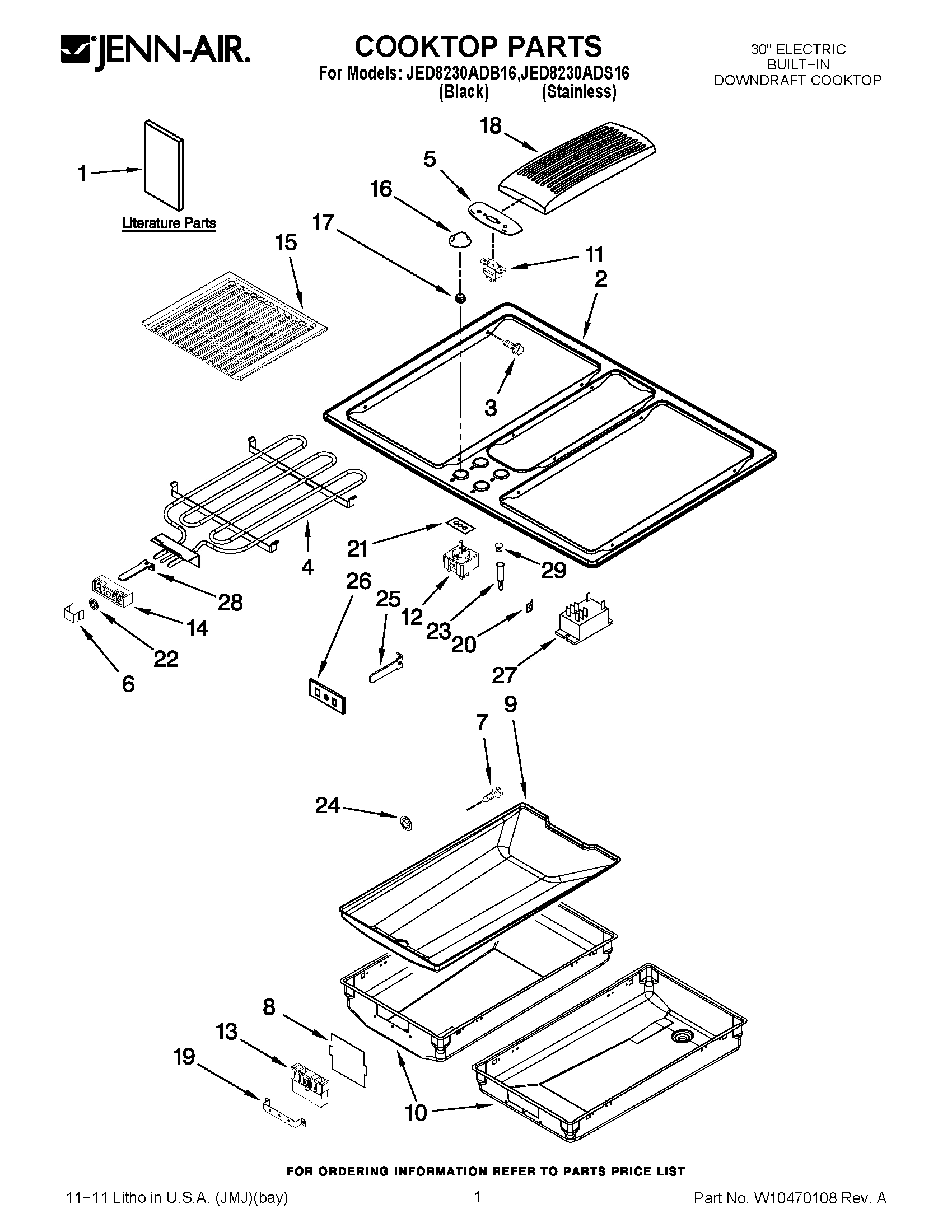 01 - COOKTOP PARTS