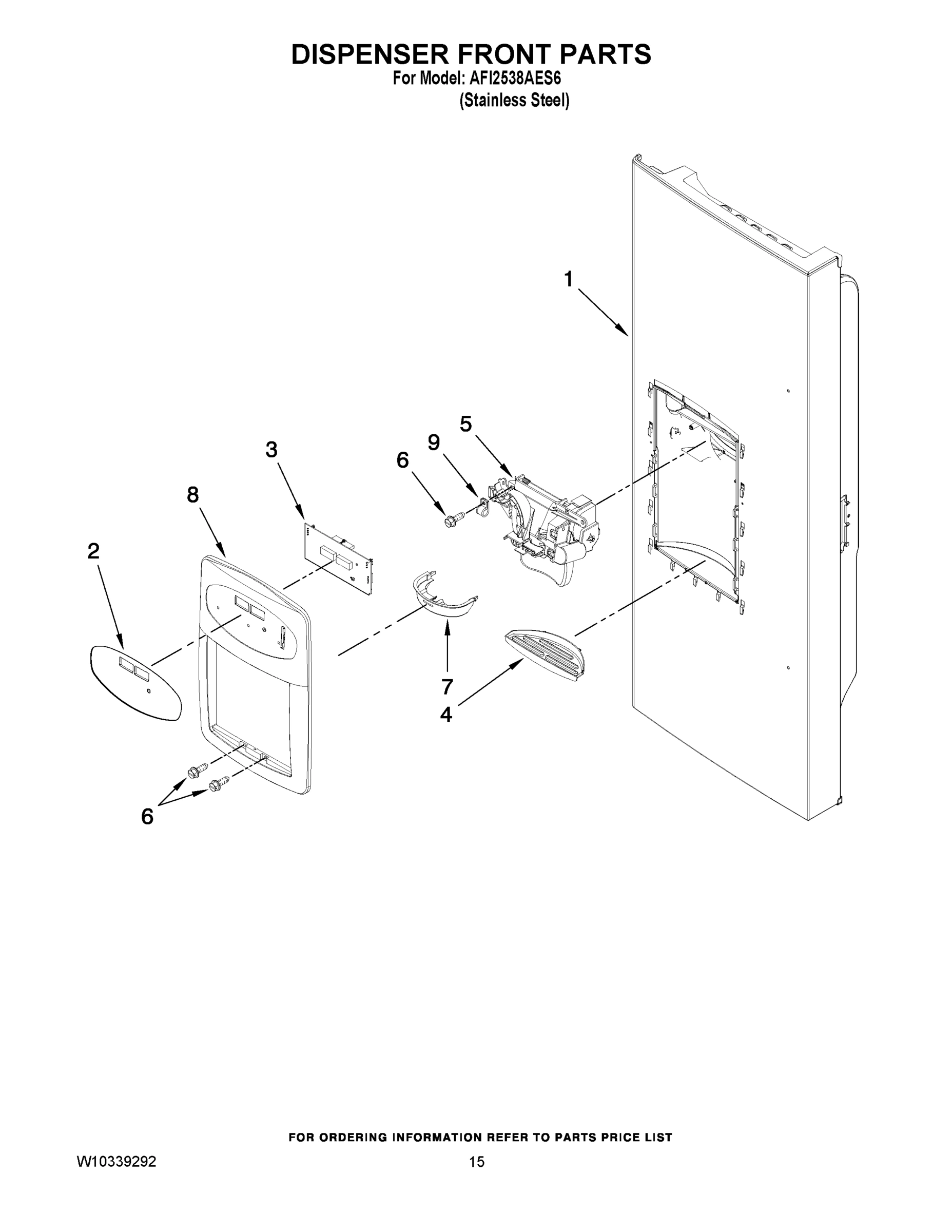 08 - DISPENSER FRONT PARTS
