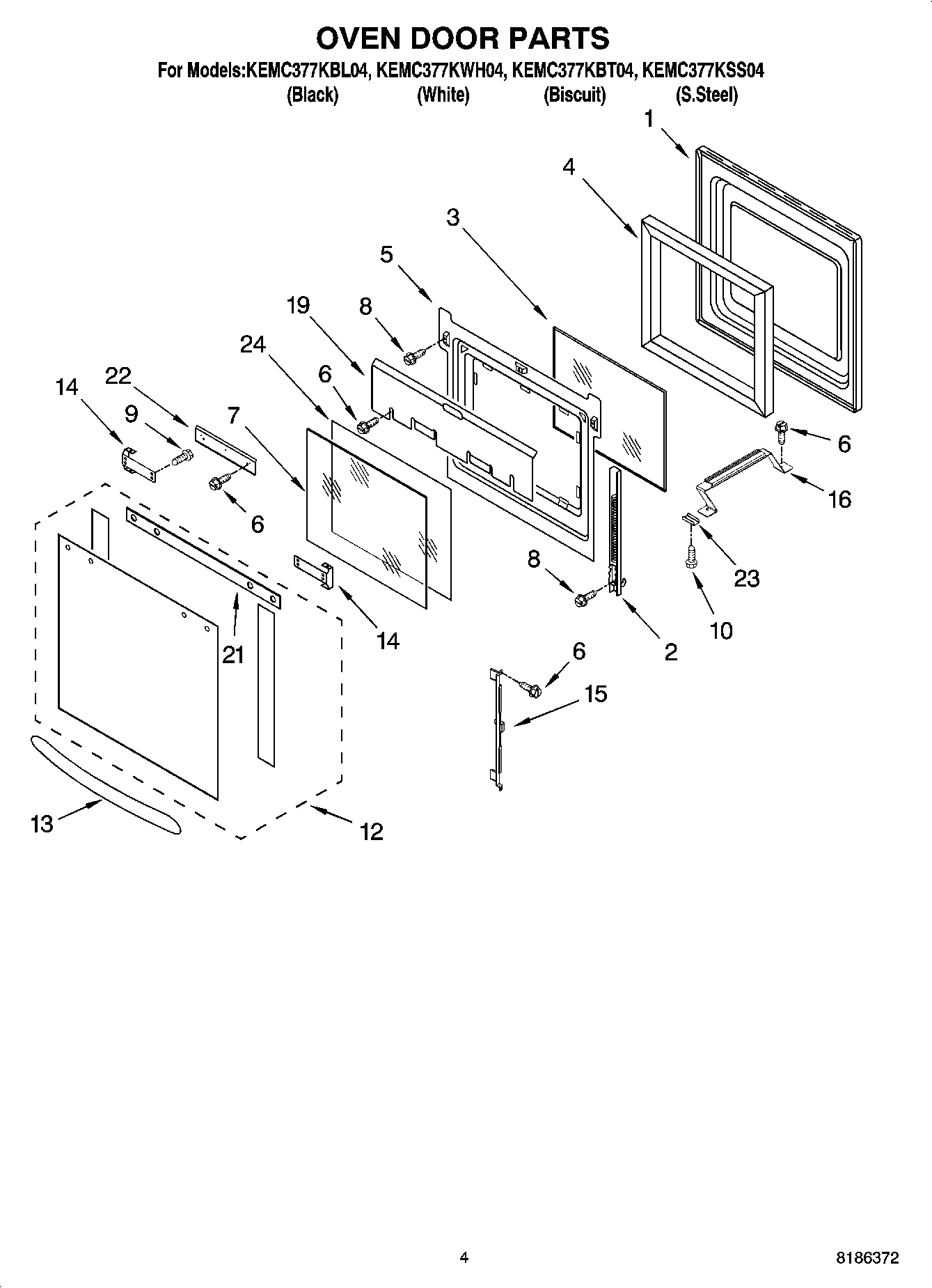 03 - OVEN DOOR PARTS