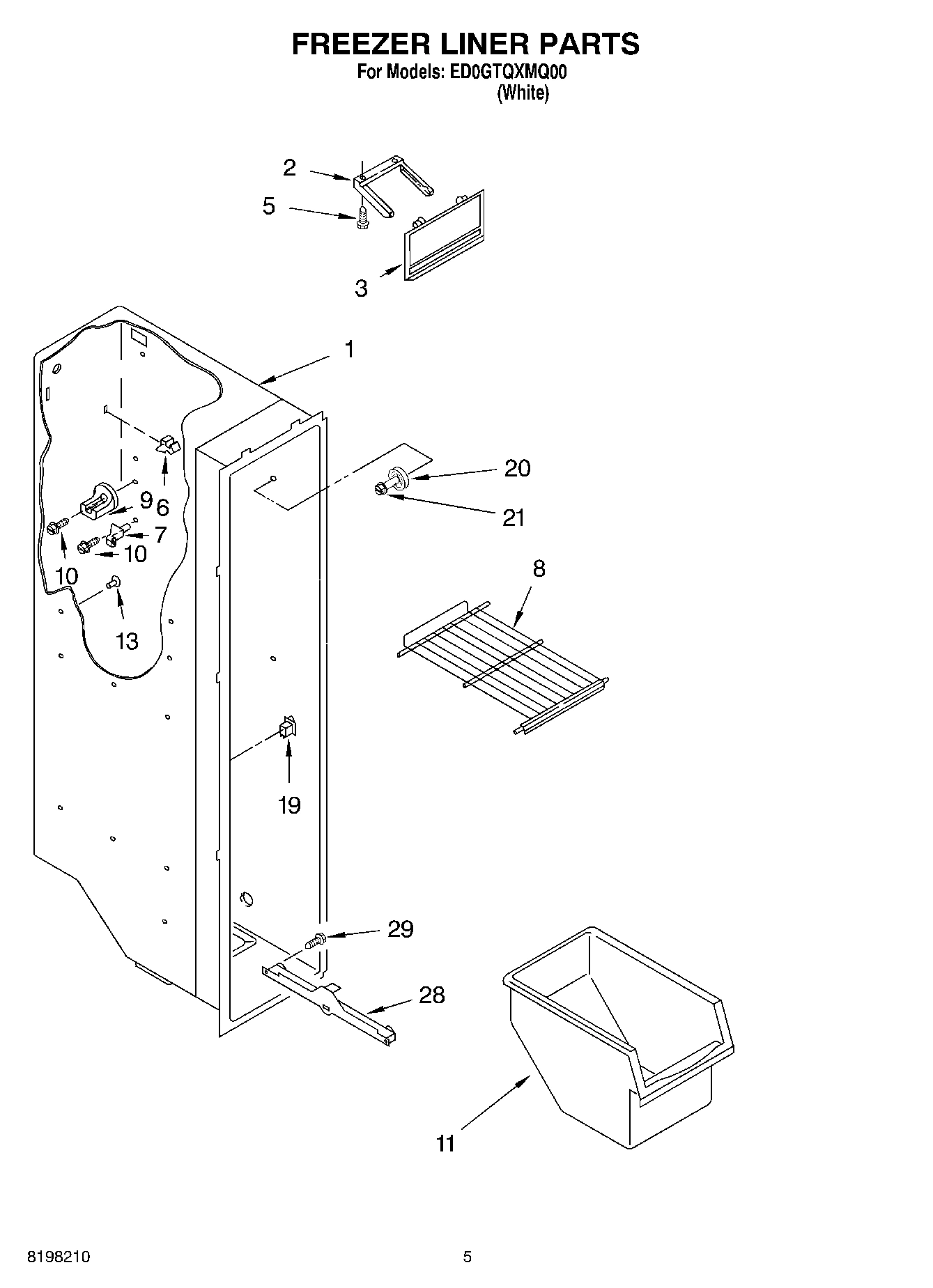 03 - FREEZER LINER PARTS