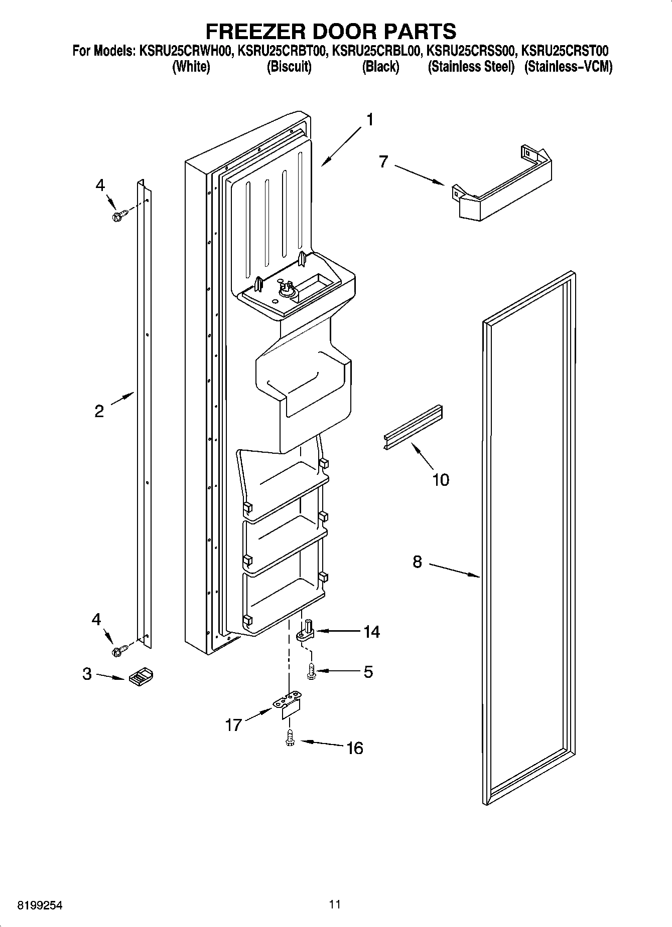 07 - FREEZER DOOR PARTS