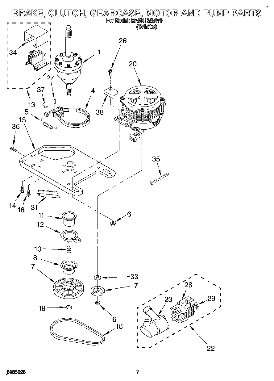 05 - BRAKE, CLUTCH, GEARCASE, MOTOR & PUMP