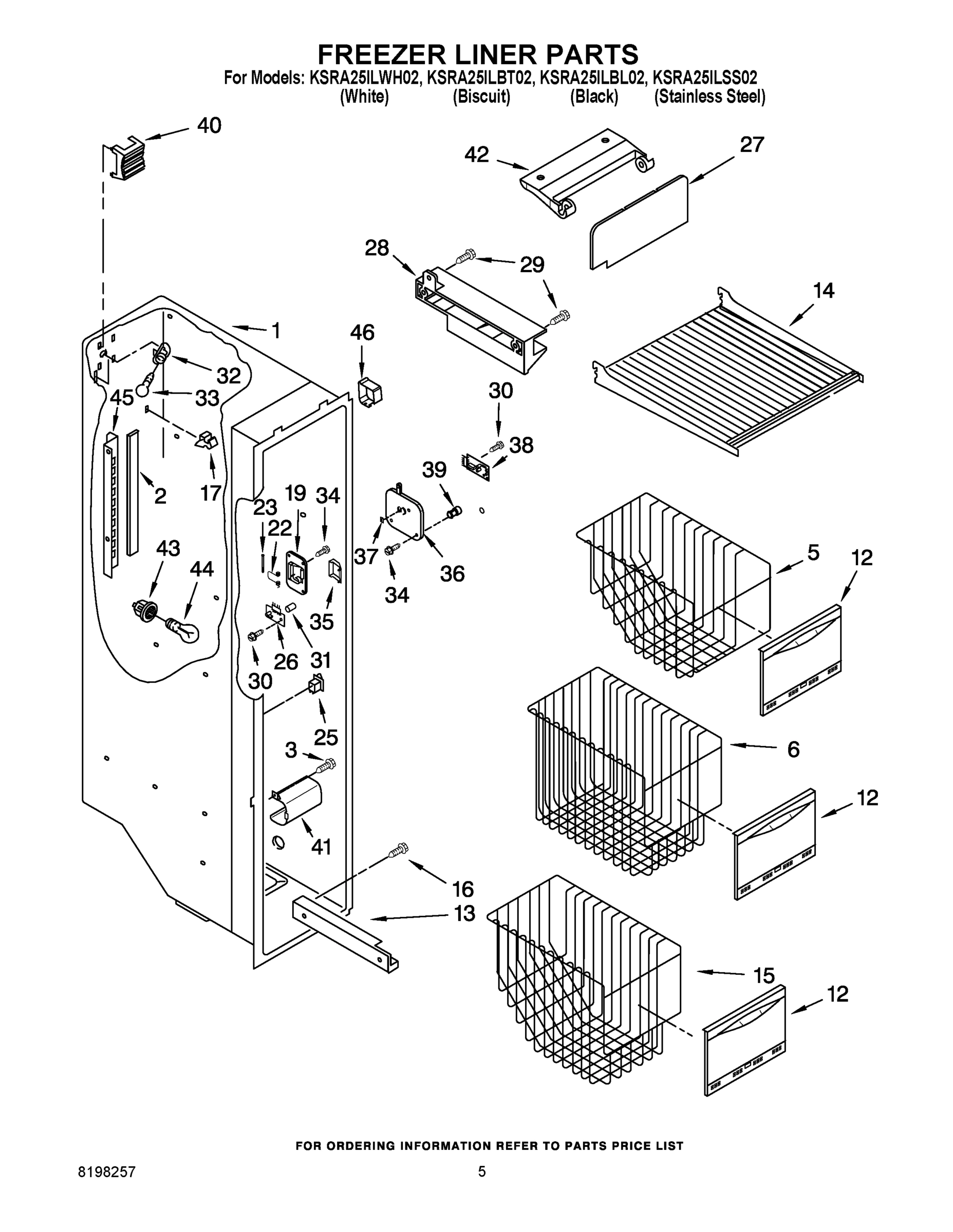 05 - FREEZER LINER PARTS