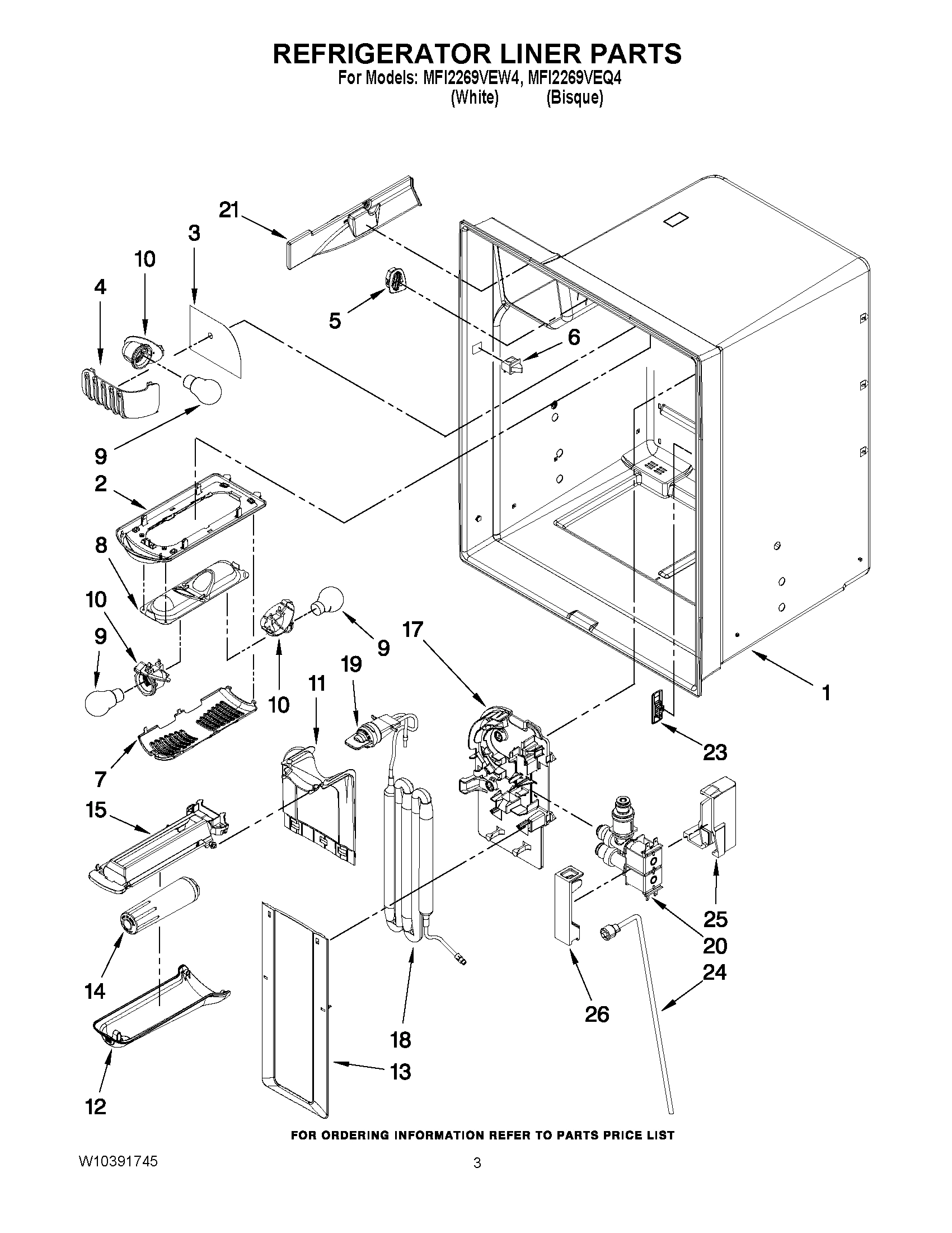 02 - REFRIGERATOR LINER PARTS