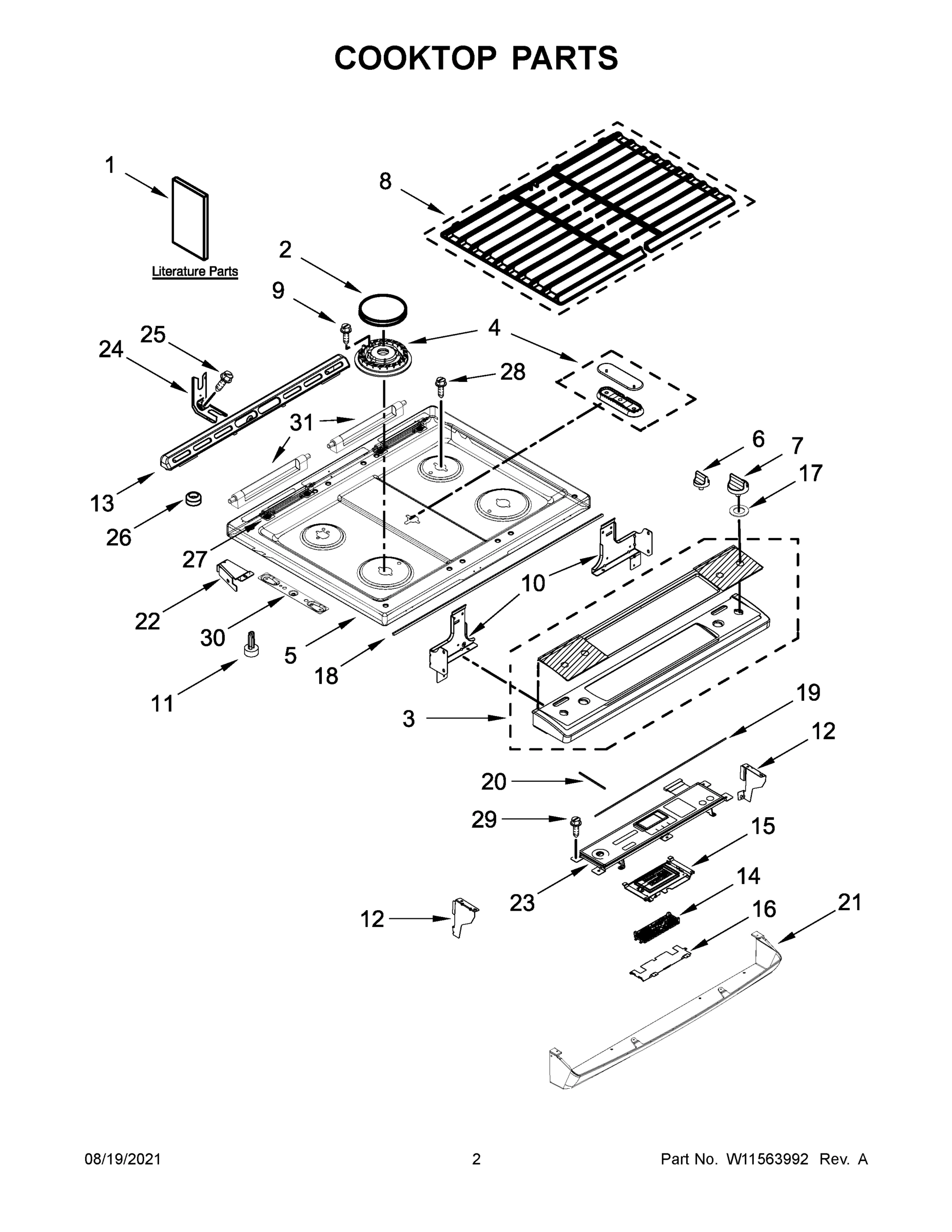 02 - COOKTOP PARTS