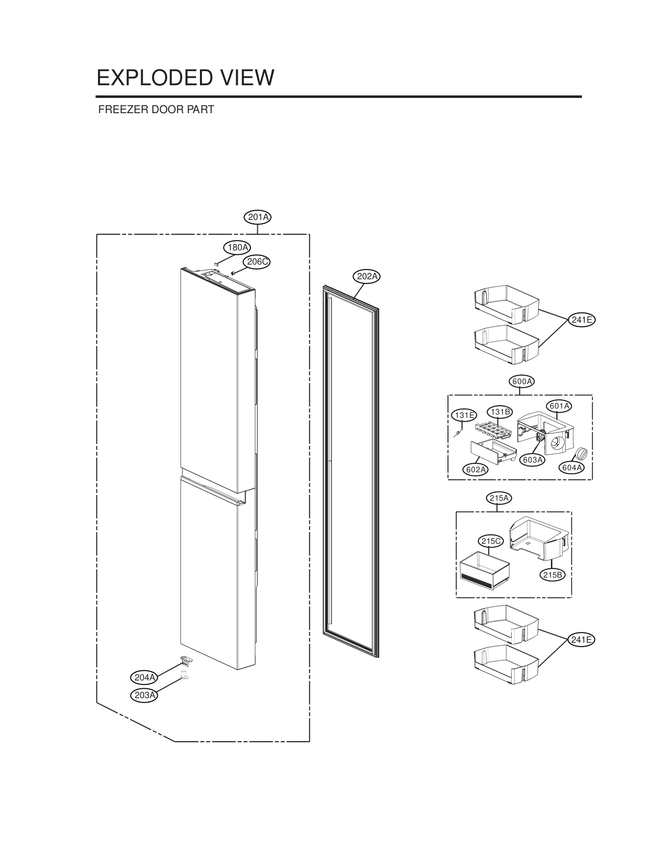 FREEZER DOOR PART