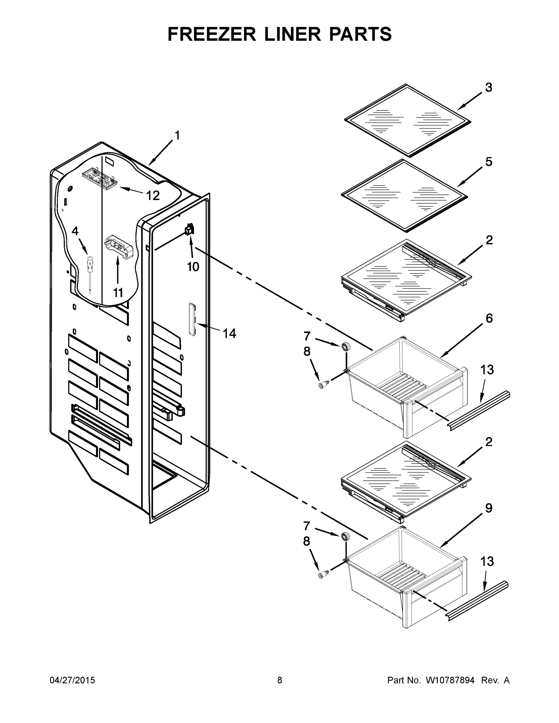 05 - FREEZER LINER PARTS