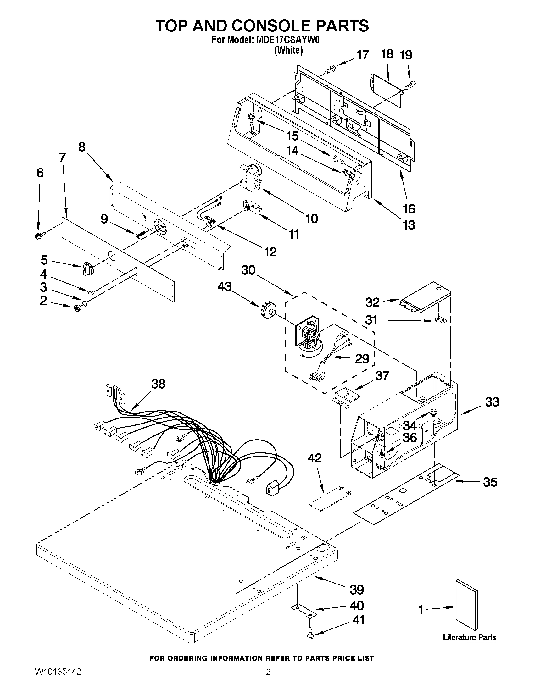 01 - TOP AND CONSOLE PARTS