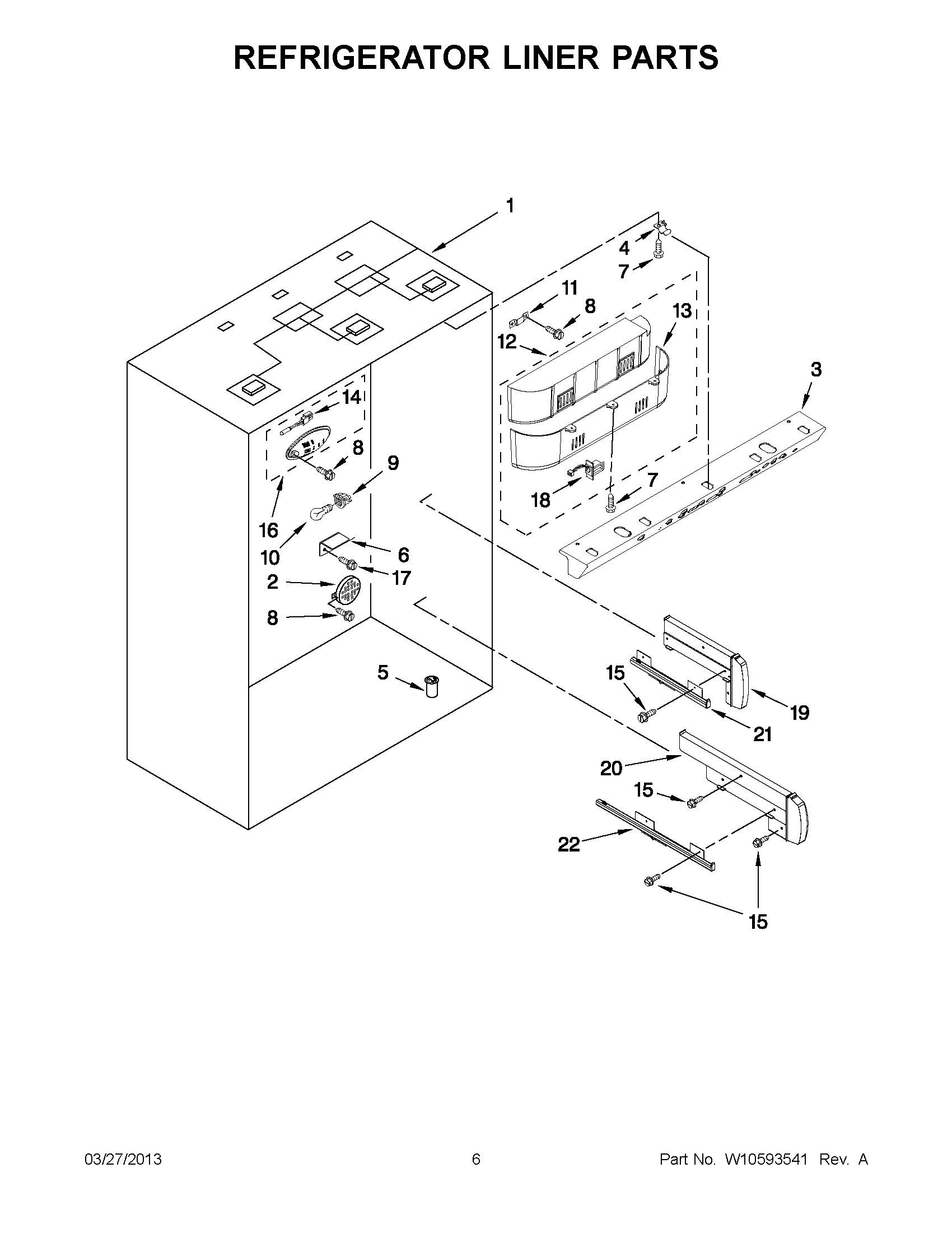 03 - REFRIGERATOR LINER PARTS