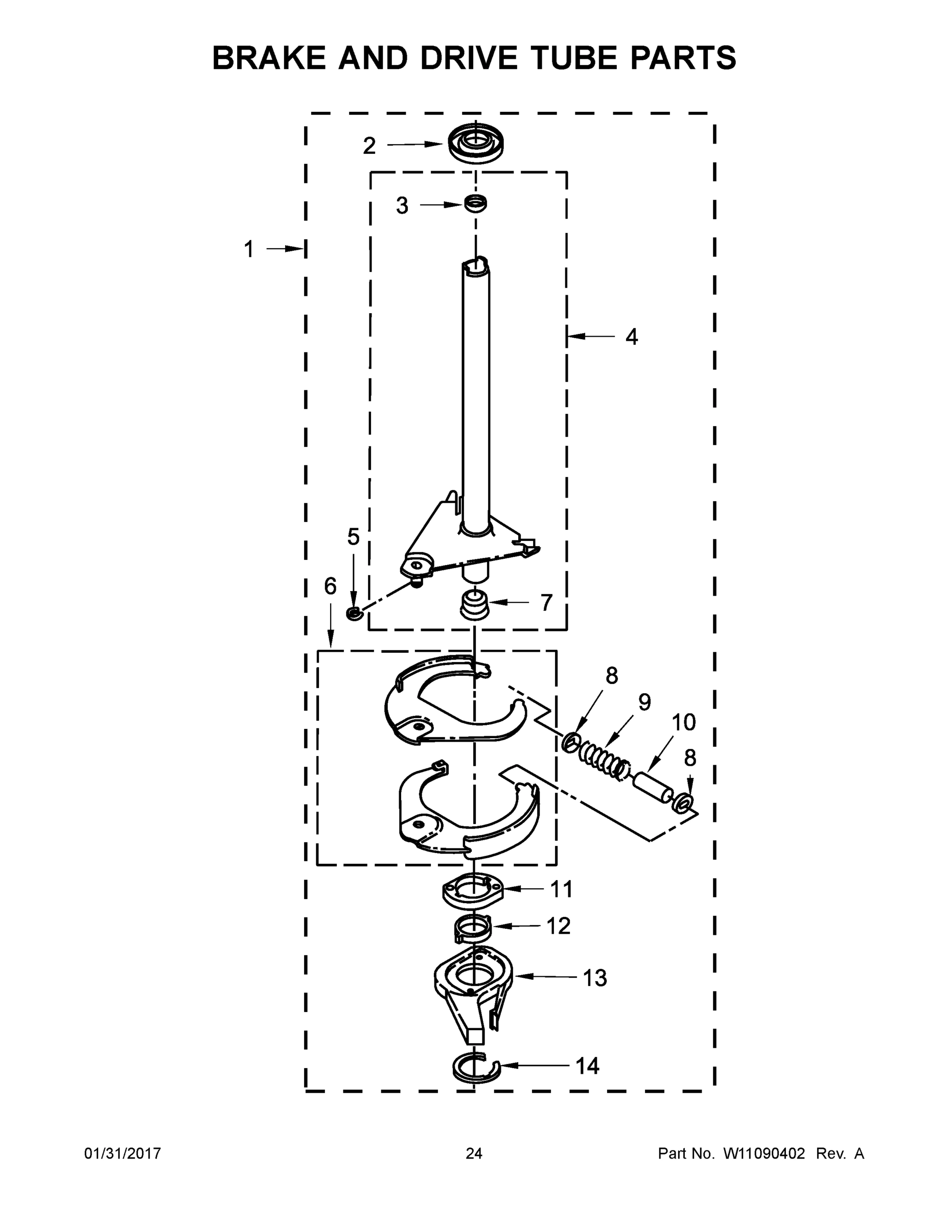 13 - BRAKE AND DRIVE TUBE PARTS