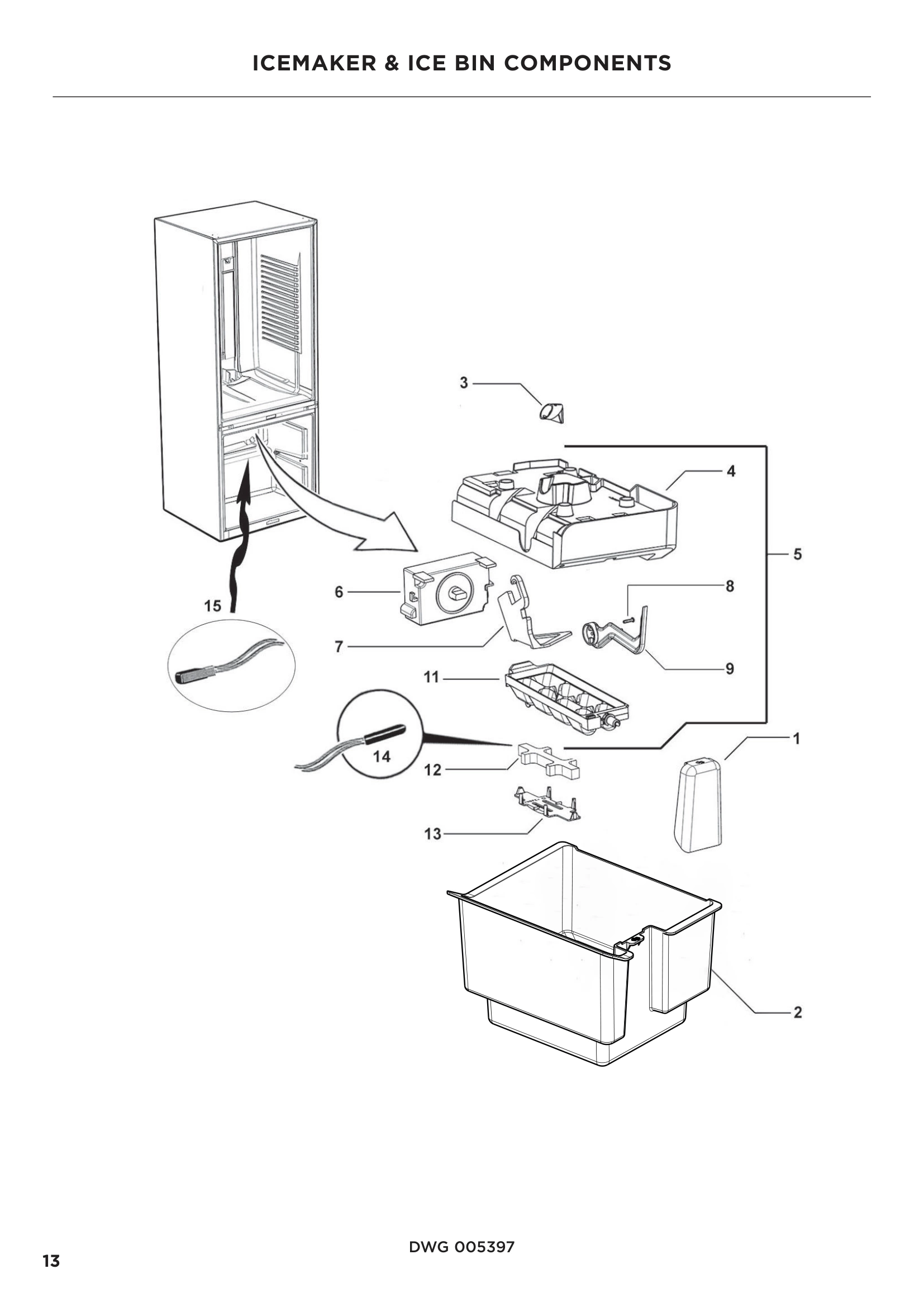 ICEMAKER & ICE BIN COMPONENTS