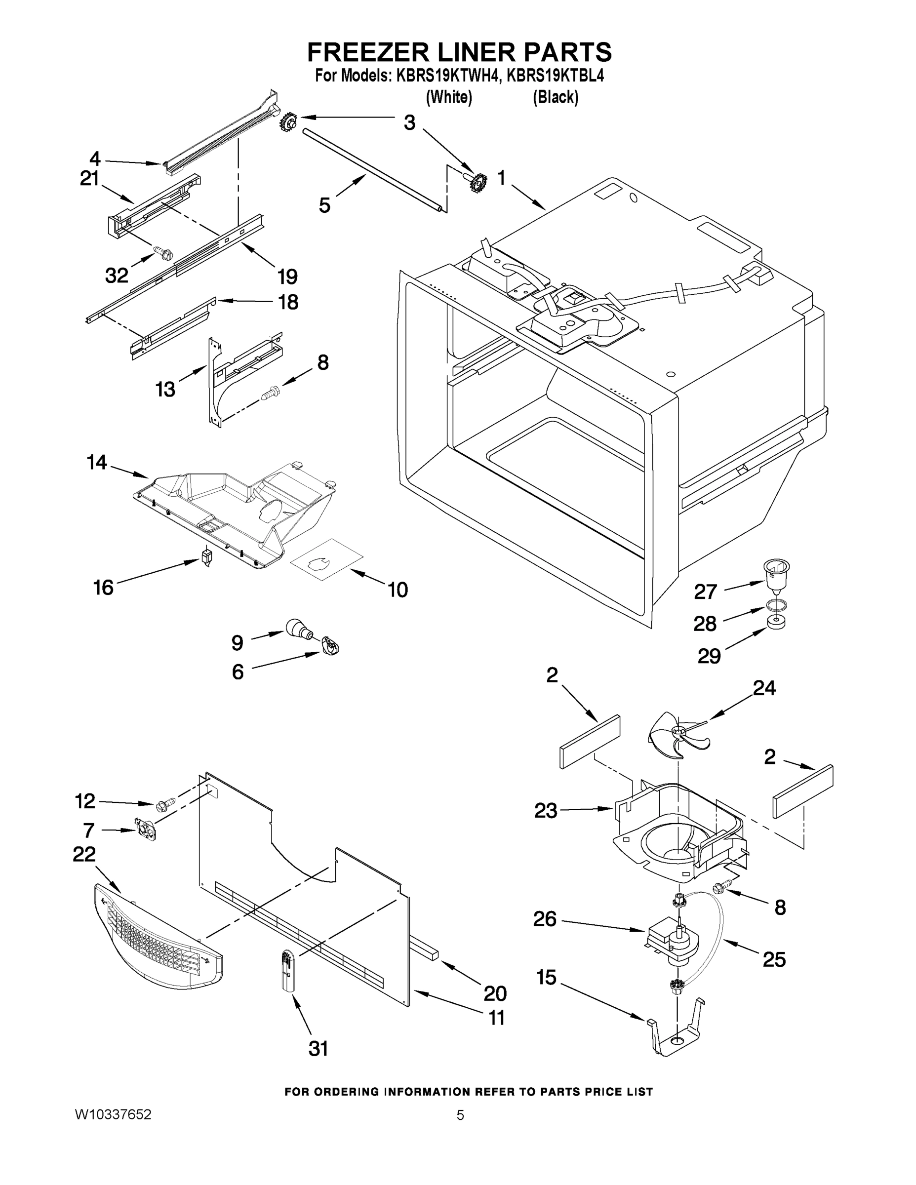 03 - FREEZER LINER PARTS