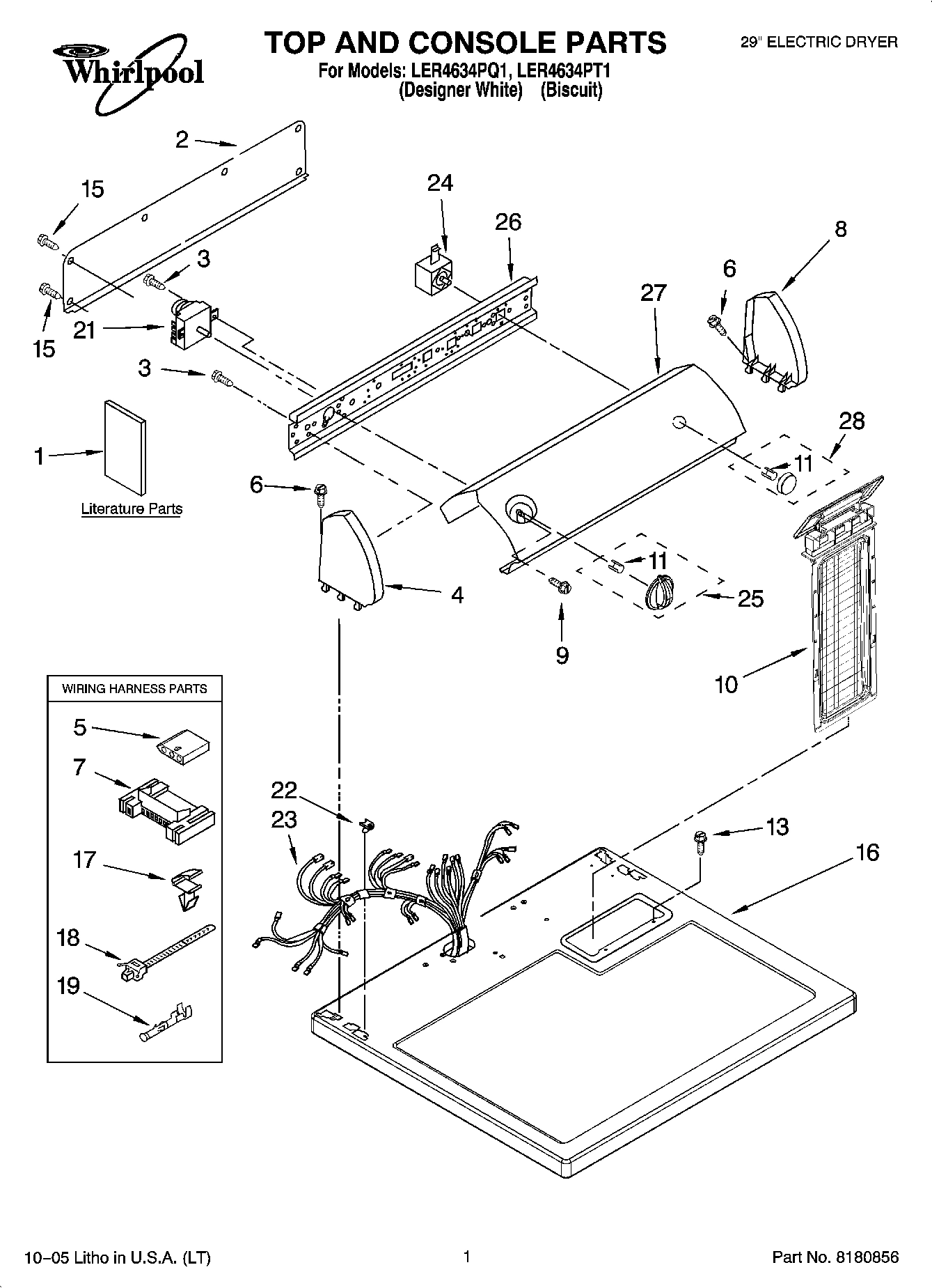 01 - TOP AND CONSOLE PARTS
