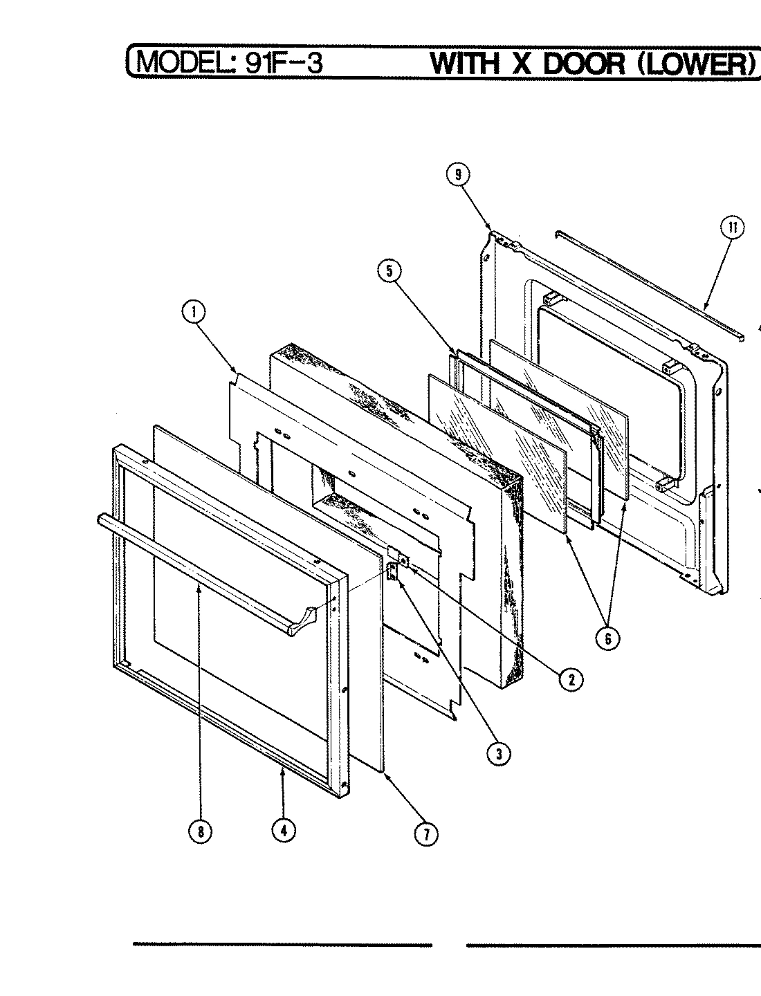 05 - OVEN DOOR ASSEMBLY (LOWER)