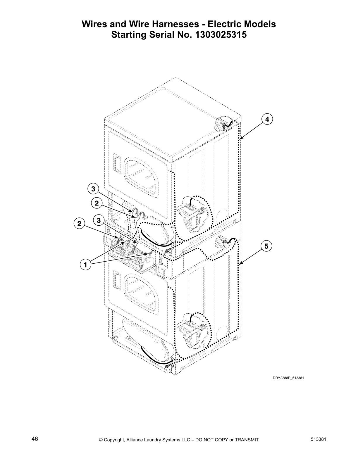 Wires and Wire Harnesses - Electric Models
Starting Serial No. 1303025315