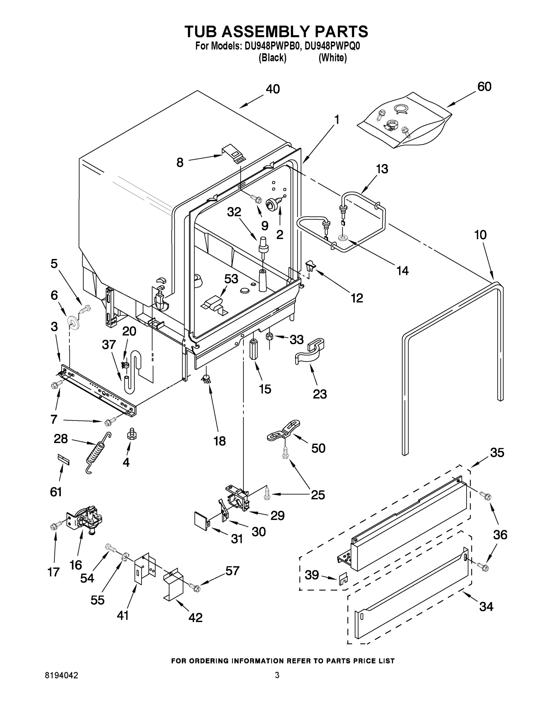 03 - TUB ASSEMBLY PARTS