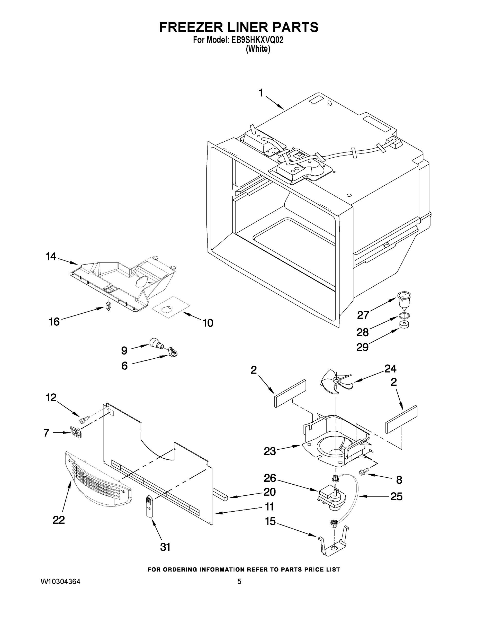 03 - FREEZER LINER PARTS
