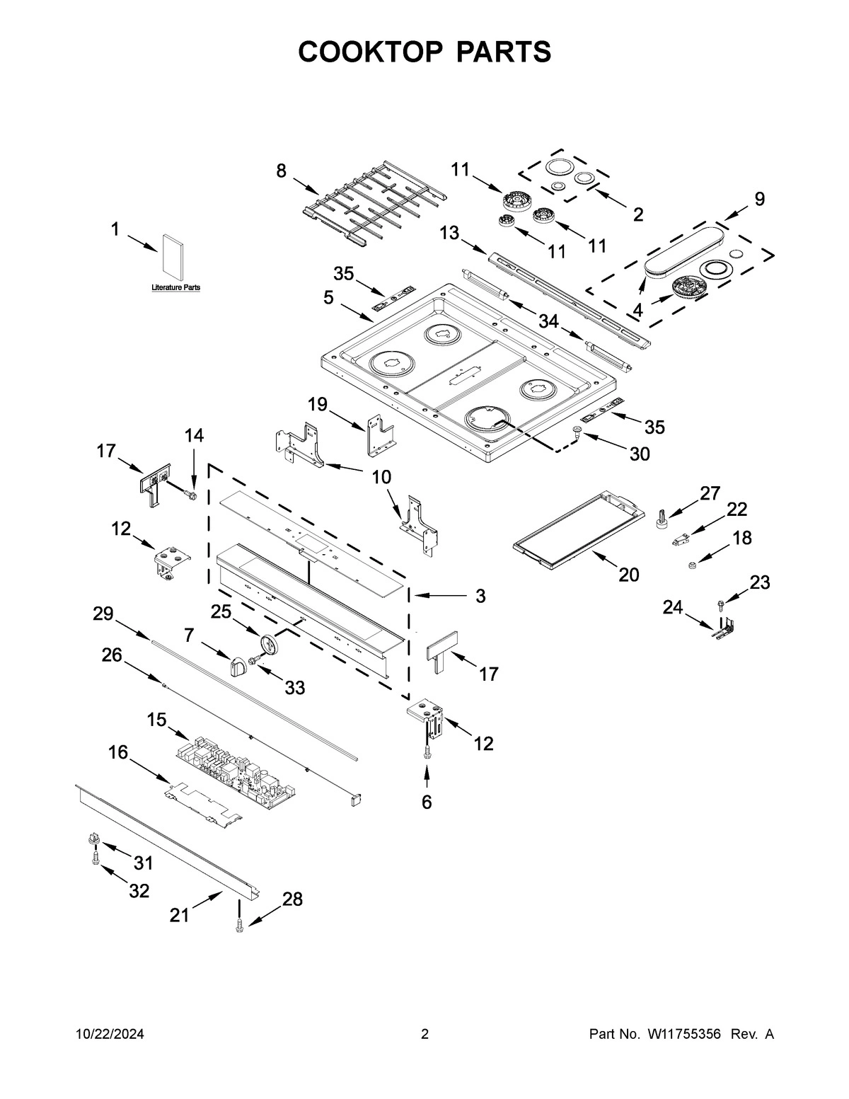 02 - COOKTOP PARTS