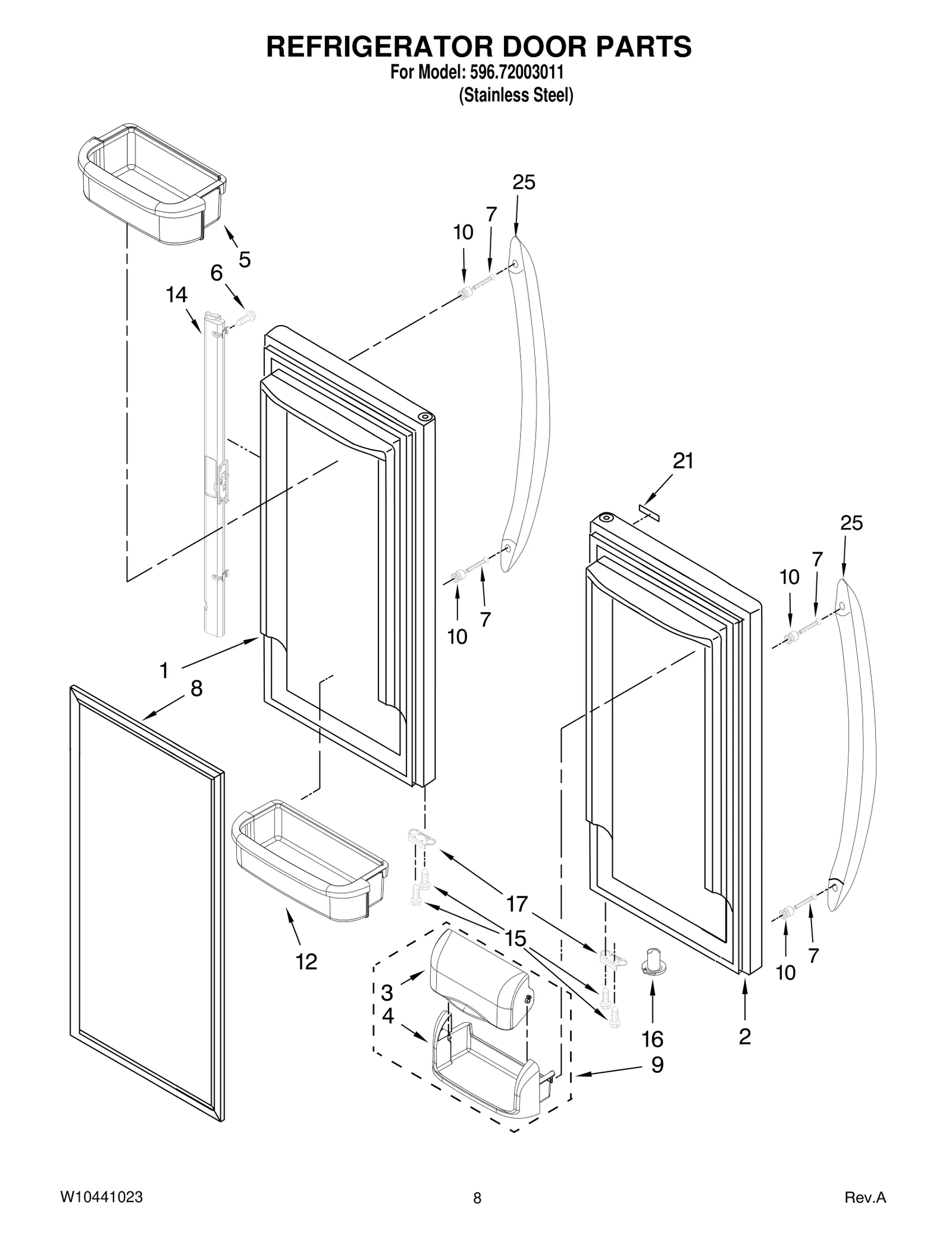 REFRIGERATOR DOOR PARTS