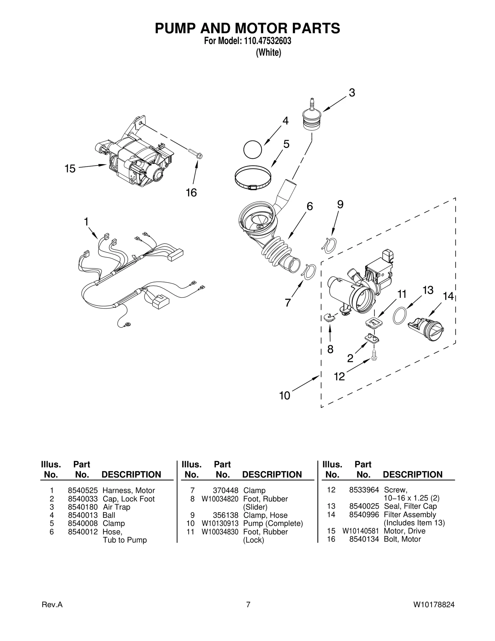 PUMP AND MOTOR PARTS