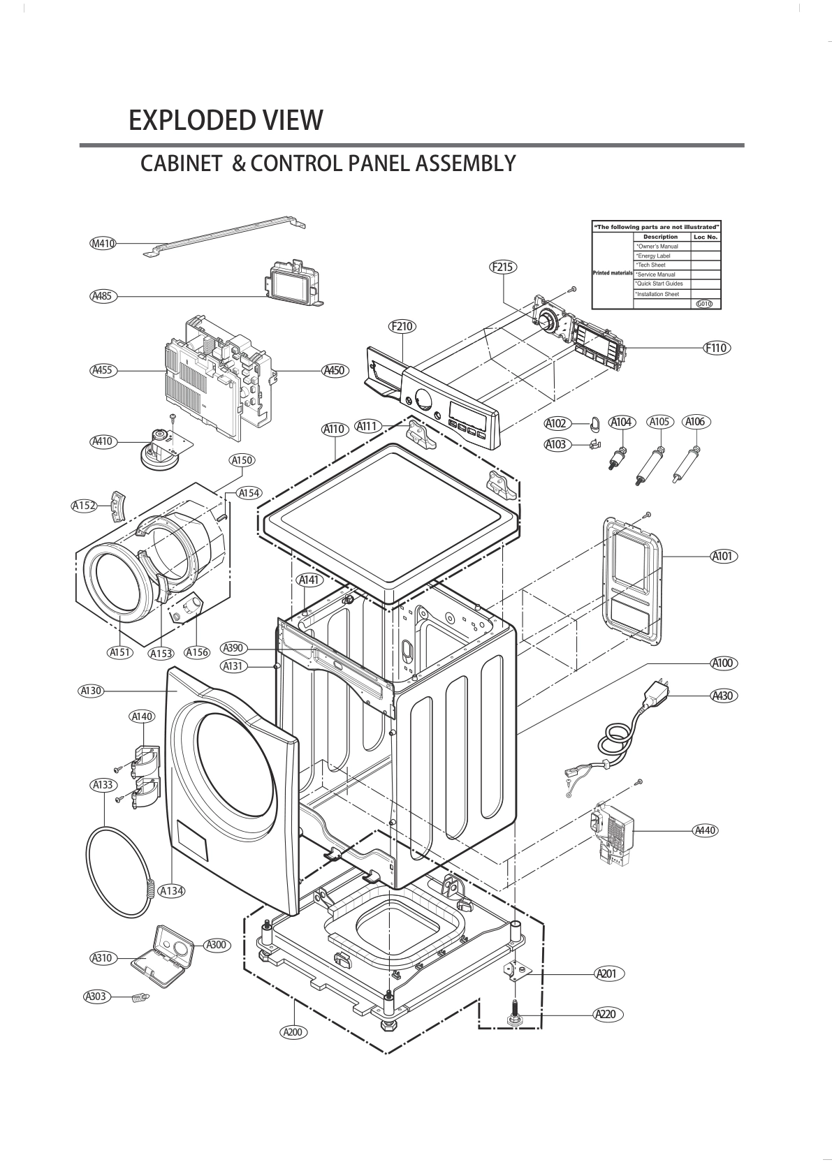 CABINET & CONTROL PANEL ASSEMBLY