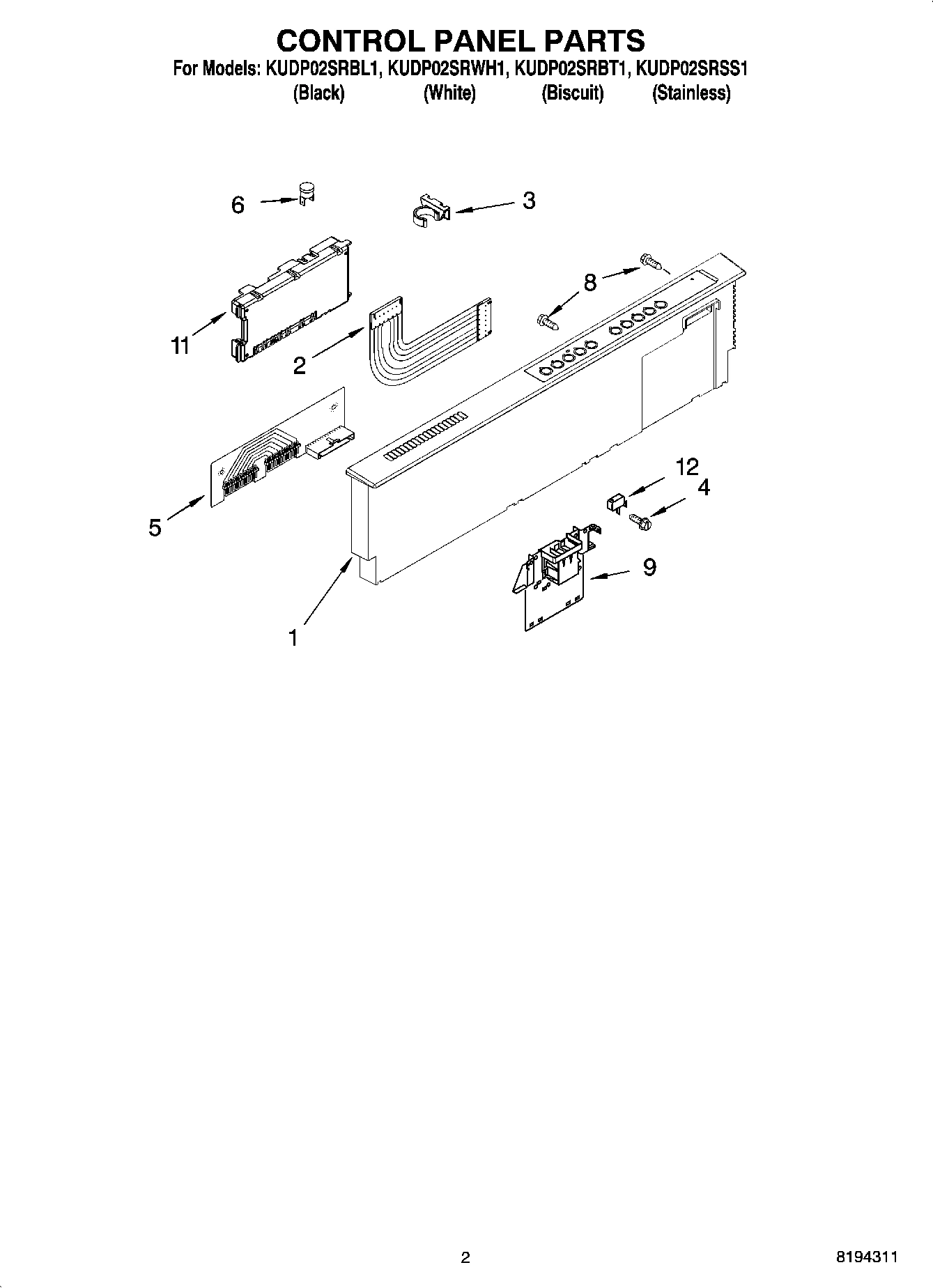 02 - CONTROL PANEL PARTS