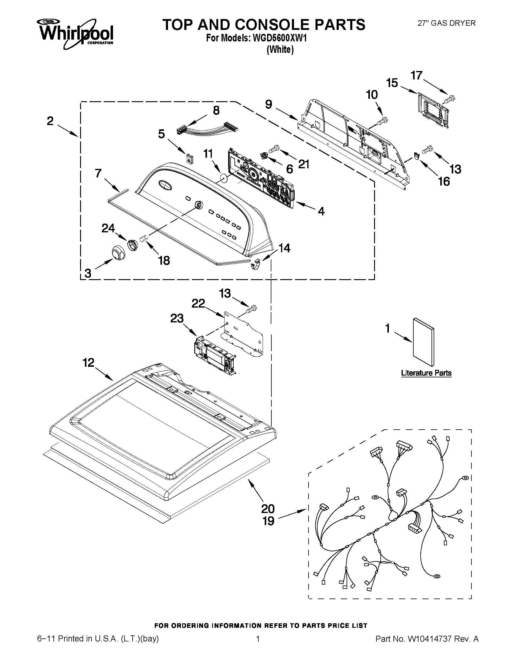 01 - TOP AND CONSOLE PARTS