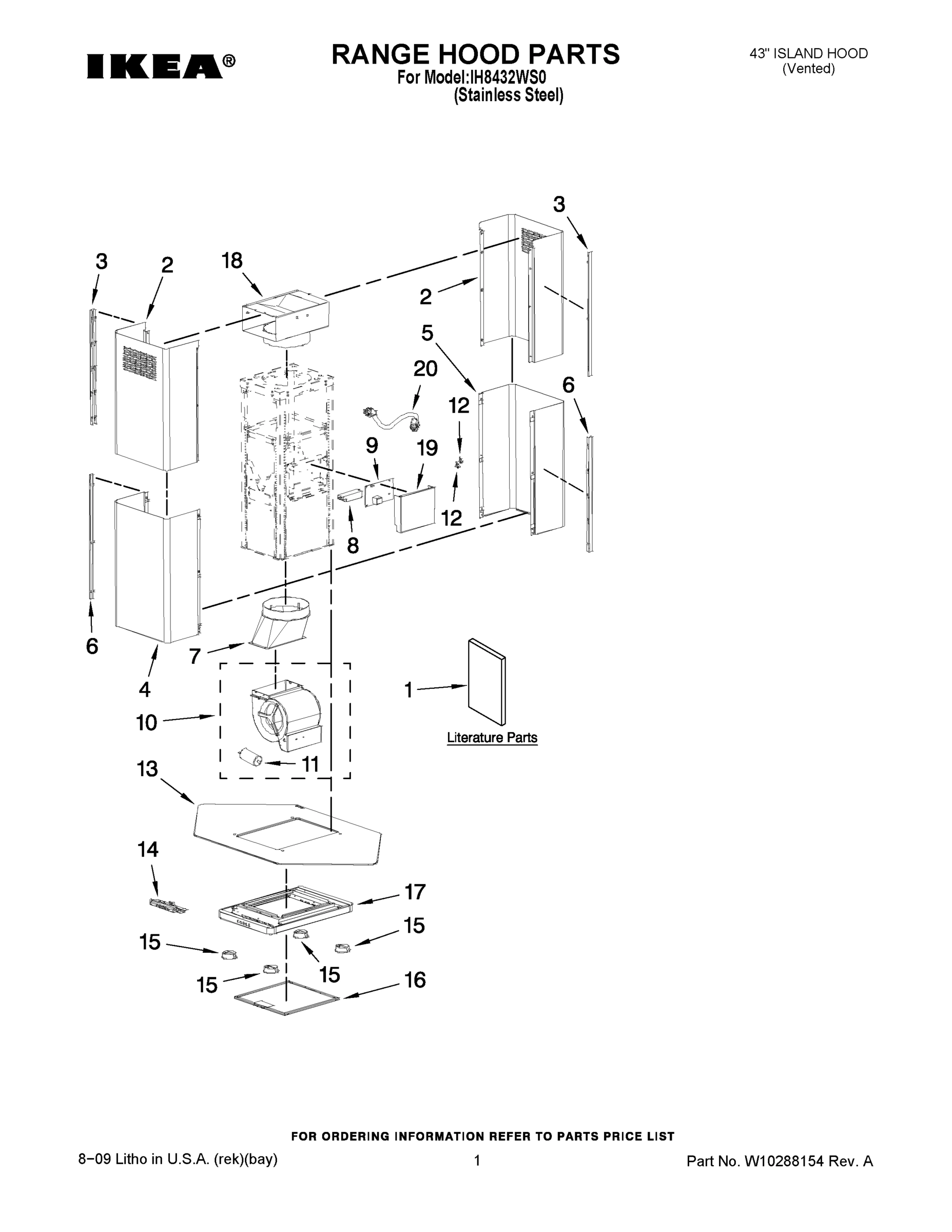 01 - RANGE HOOD PARTS