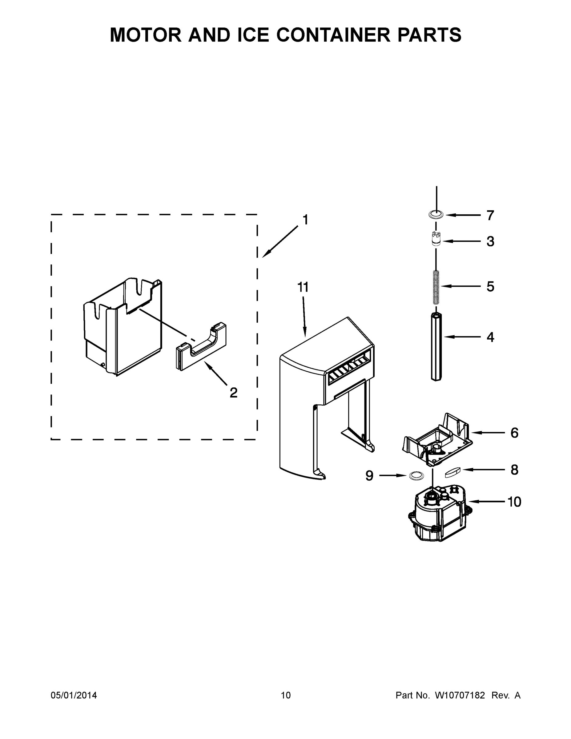 06 - MOTOR AND ICE CONTAINER PARTS