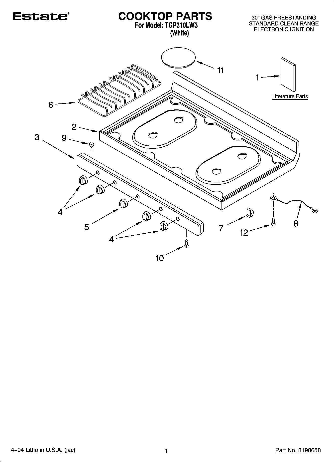 01 - COOKTOP PARTS
