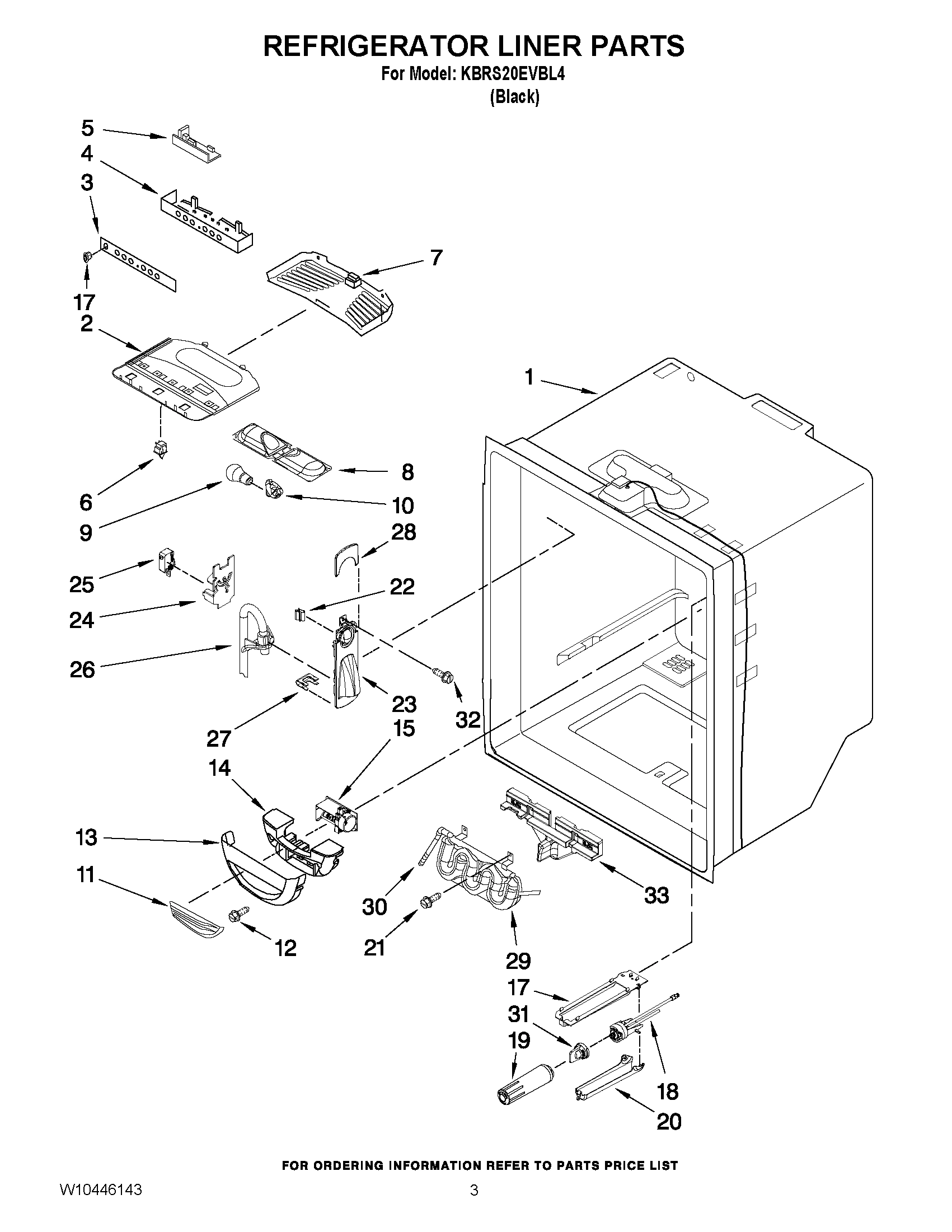 02 - REFRIGERATOR LINER PARTS