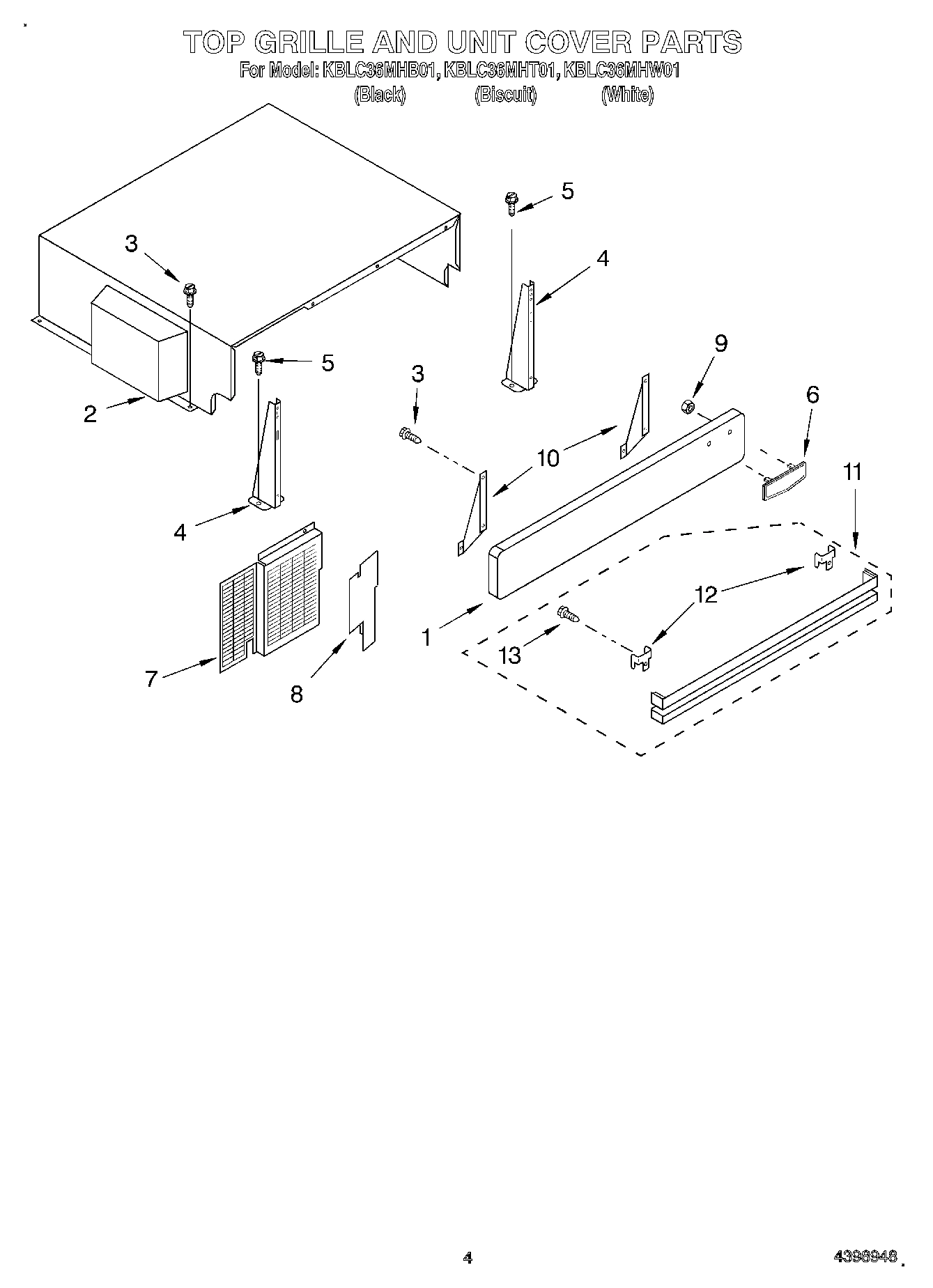 03 - TOP GRILLE AND UNIT COVER
