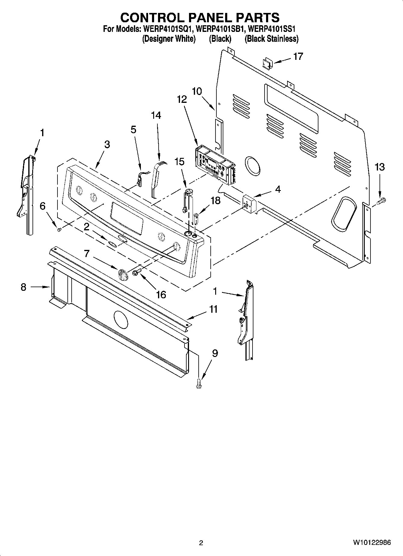 02 - CONTROL PANEL PARTS