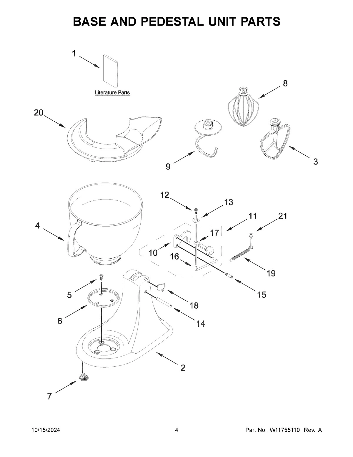 03 - BASE AND PEDESTAL UNIT PARTS