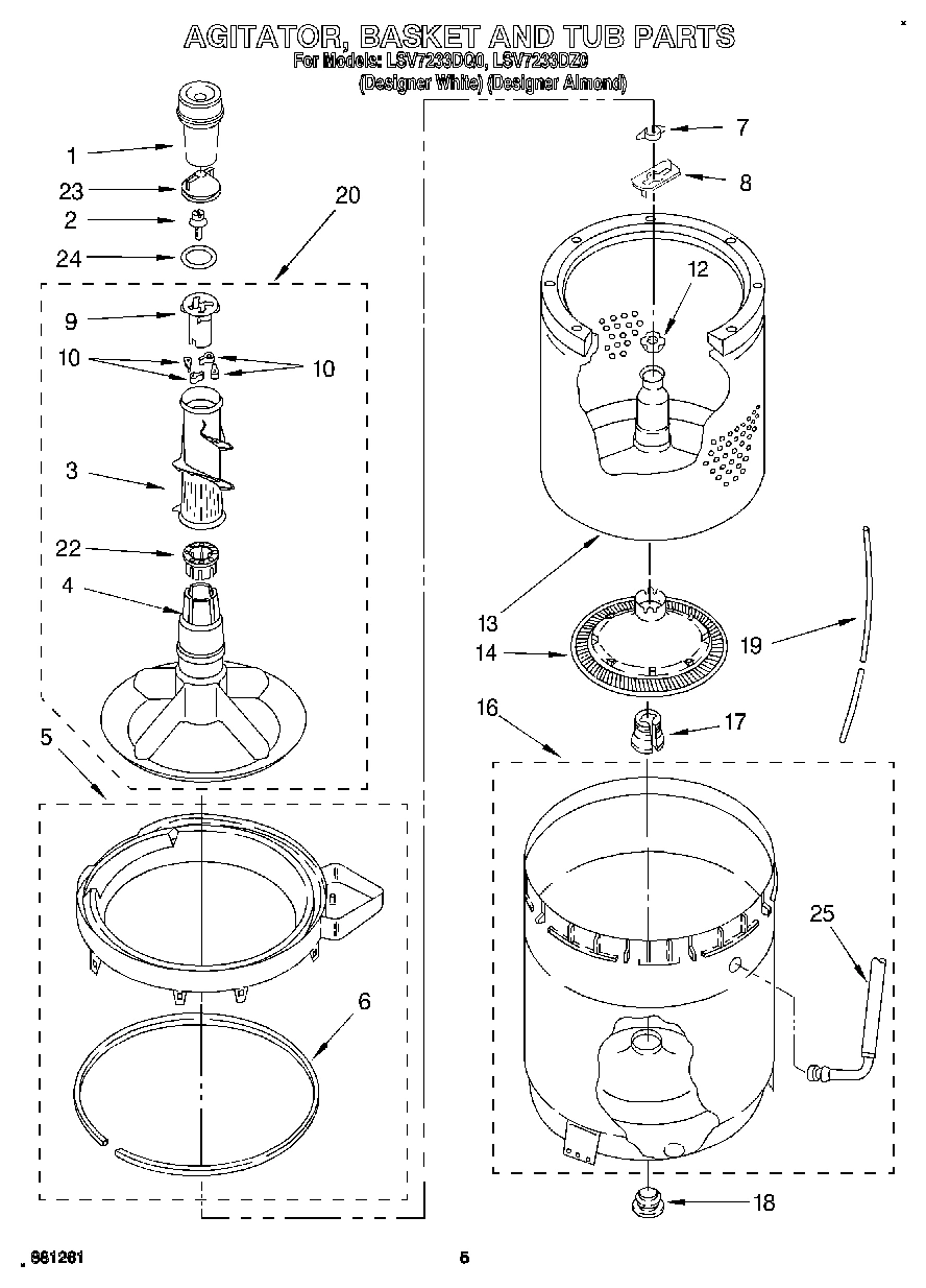 03 - AGITATOR, BASKET AND TUB